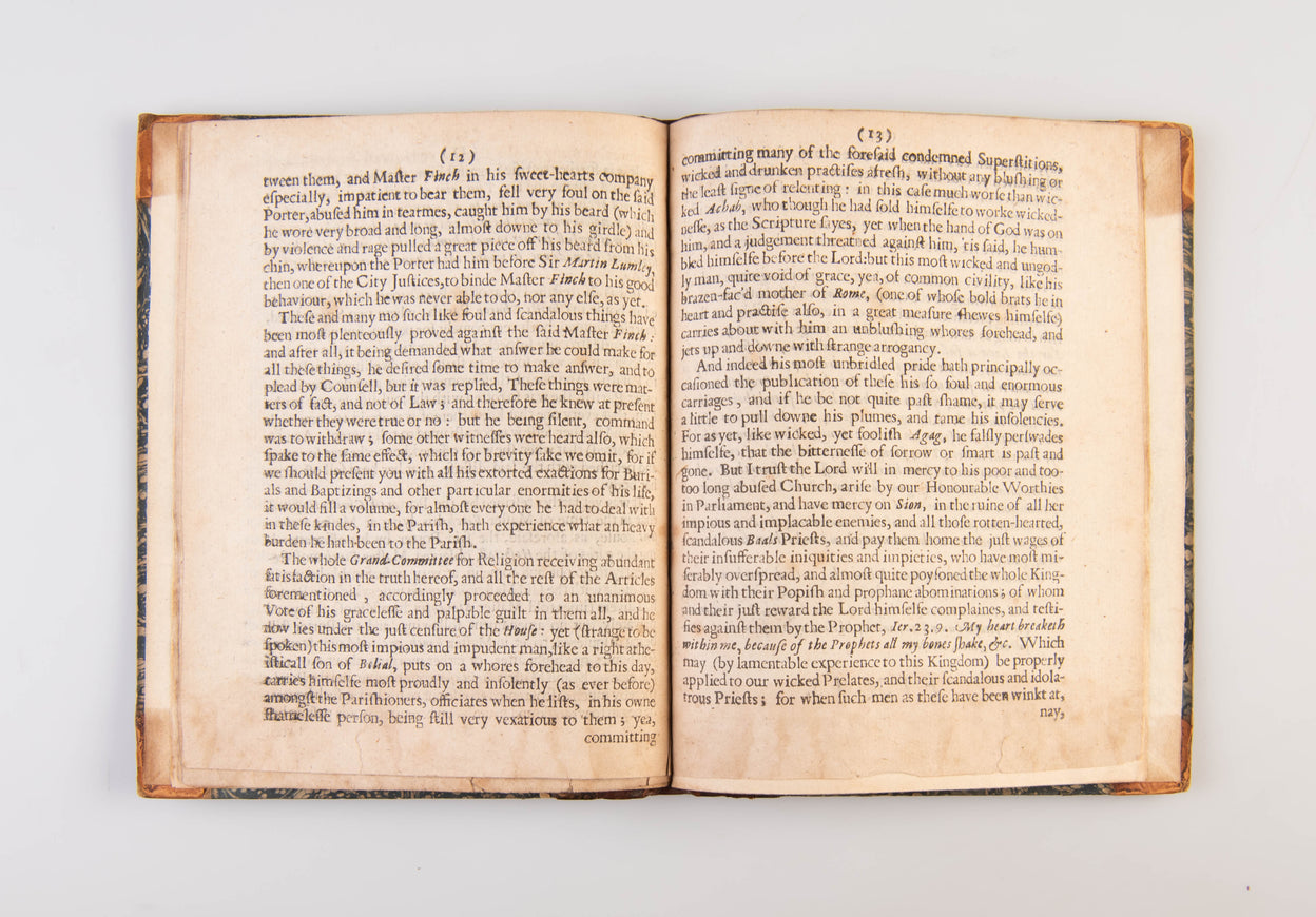 The Petition and Articles of severall Charge[s] exhibited in Parliament against Edward Finch Vicar of Christs Church in London,
