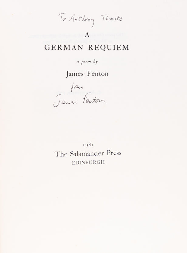 A German Requiem. A Poem.