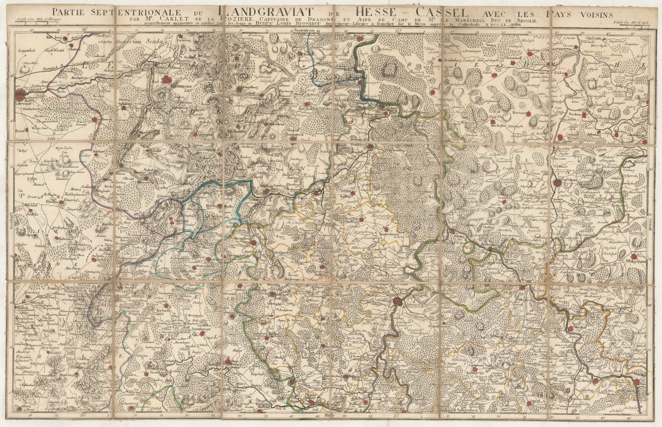 Partie septentrionale du landgraviat de Hesse-Cassel avec les pays voisins ...