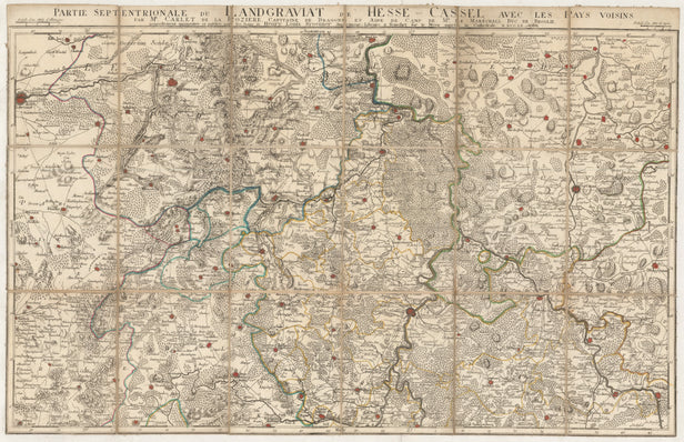 Partie septentrionale du landgraviat de Hesse-Cassel avec les pays voisins ...