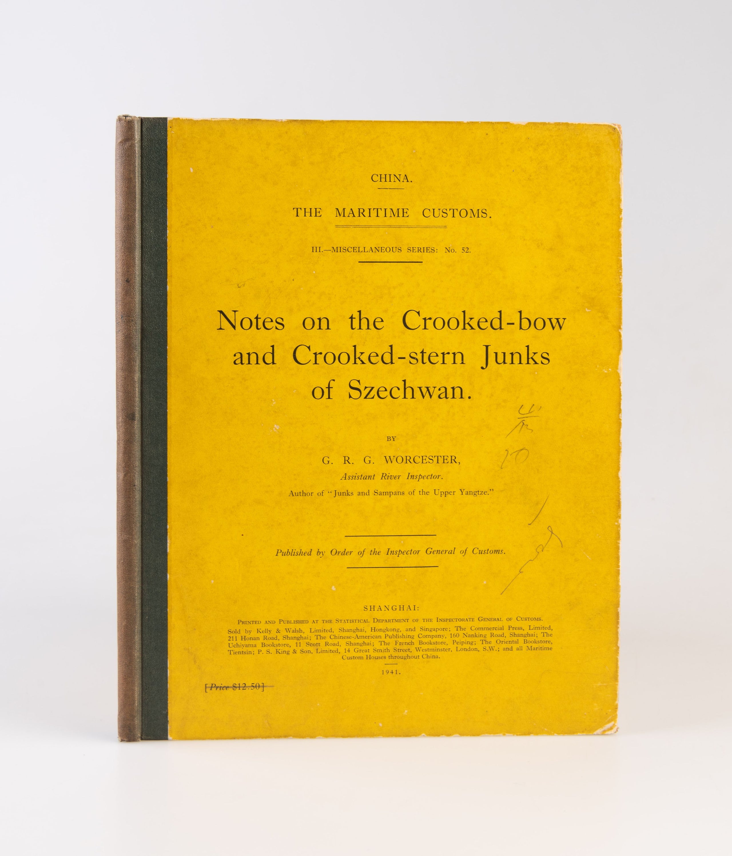 Notes on the Crooked-bow and Crooked-stern Junks of Szechwan.