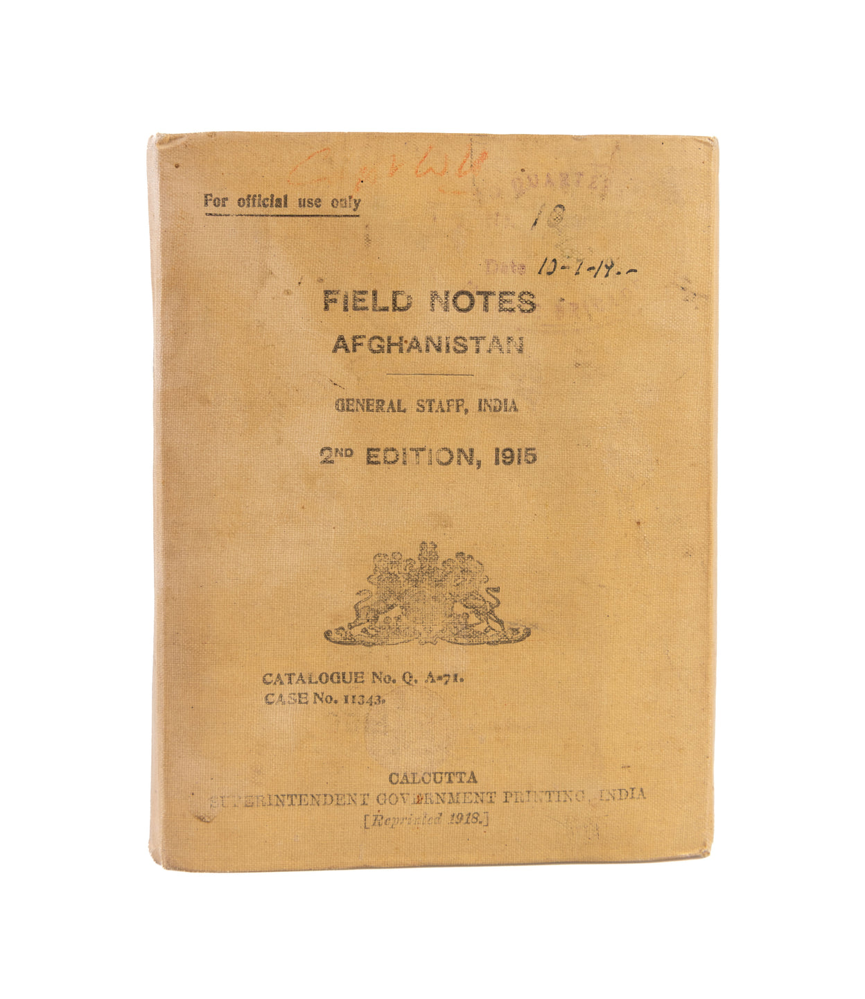 Field Notes Afghanistan.