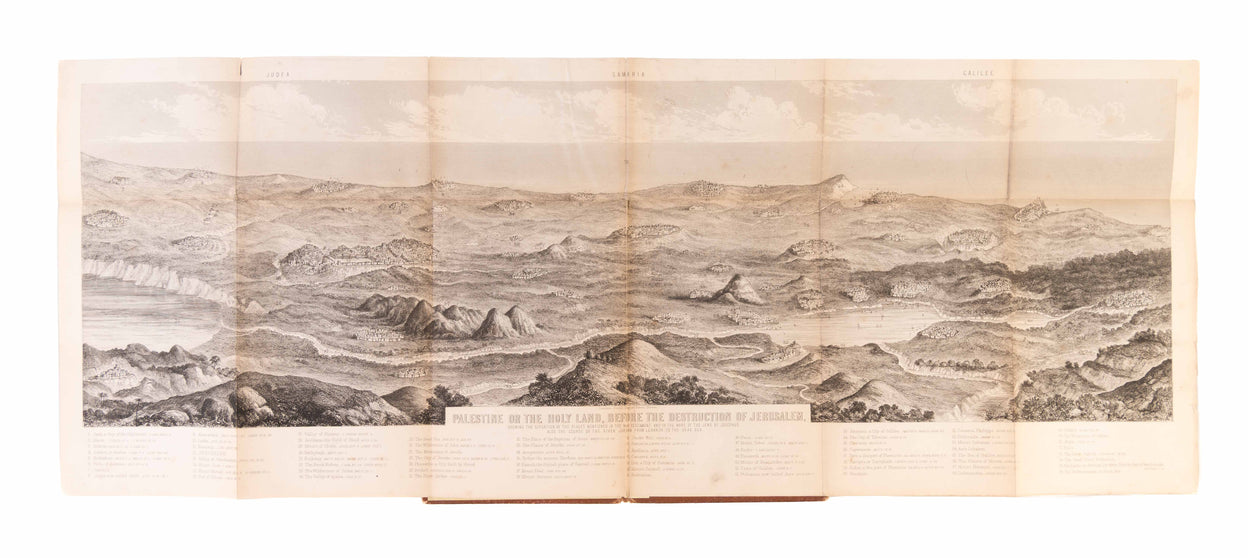 Palestine or the Holy Land before the Destruction of Jerusalem, showing the situation of the places mentioned in the New Testament and in the Wars of the Jews by Josephus. Also the course of the River Jordan from Lebanon to the Dead Sea.