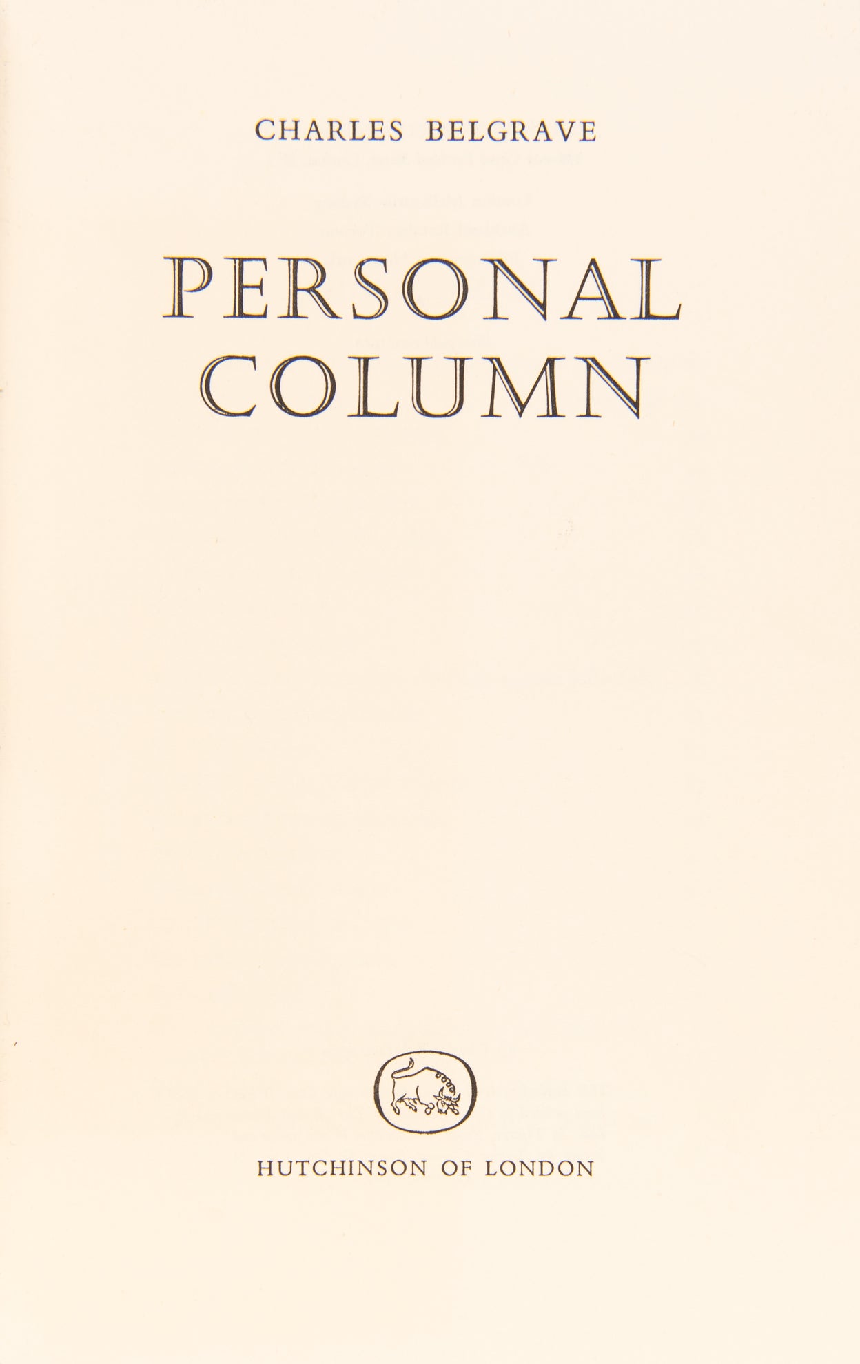 Personal Column.