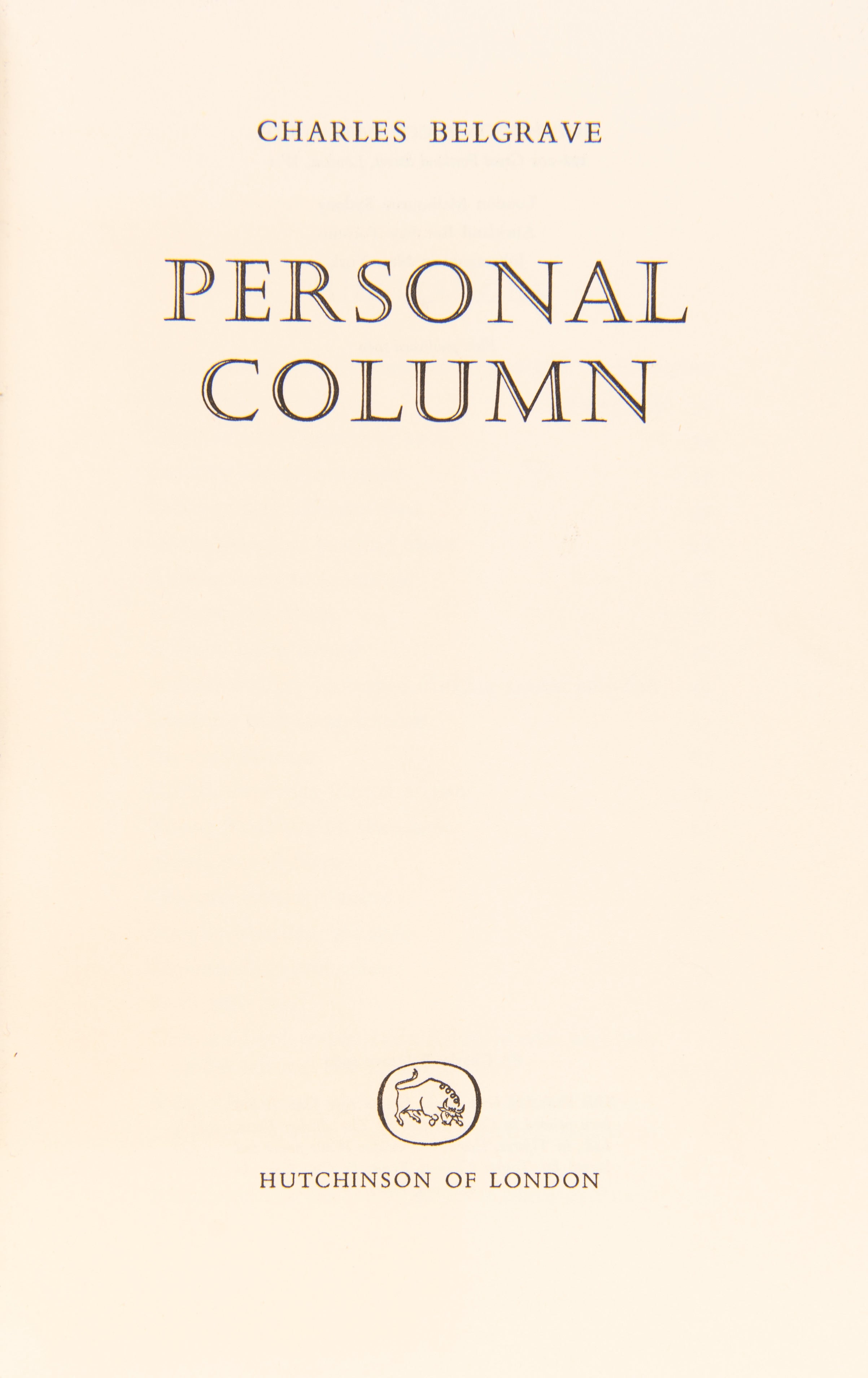 Personal Column.