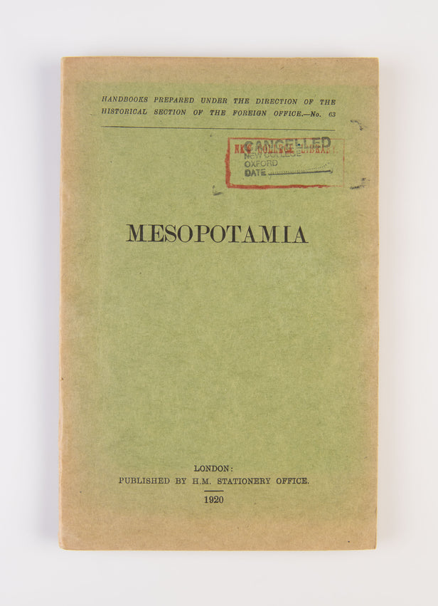 Mesopotamia. Handbooks prepared under the direction of the historical section of the Foreign Office. No.63.