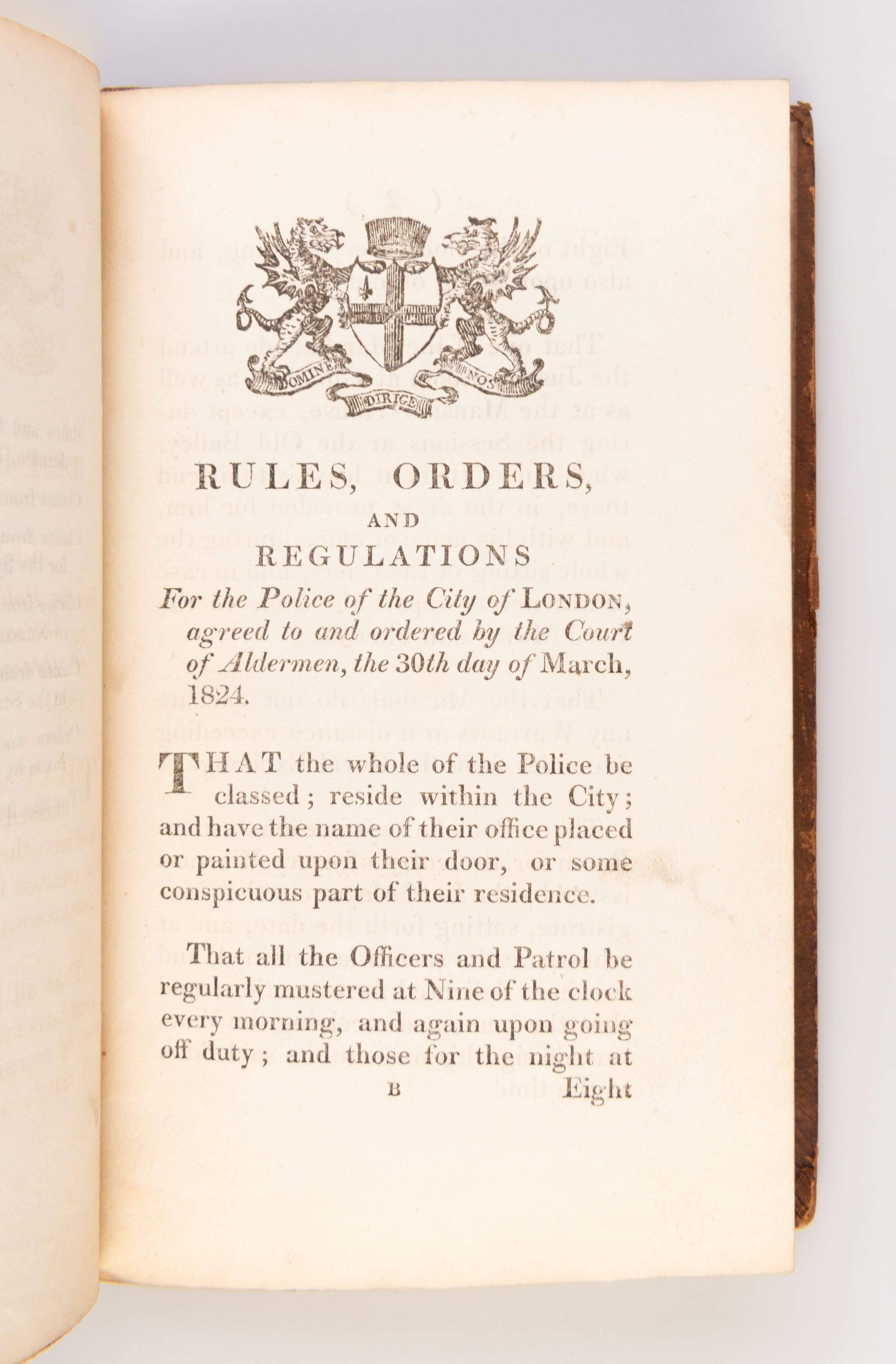 Rules, Orders, and Regulations for the Police of the City of London.