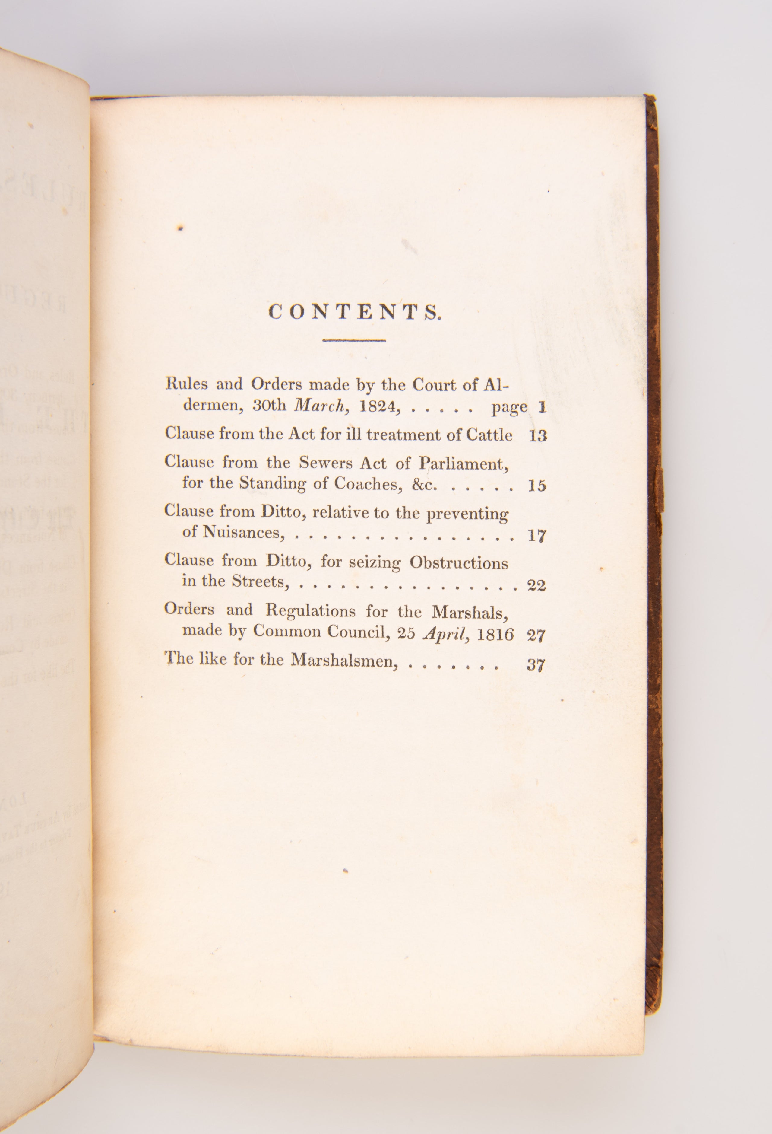 Rules, Orders, and Regulations for the Police of the City of London.