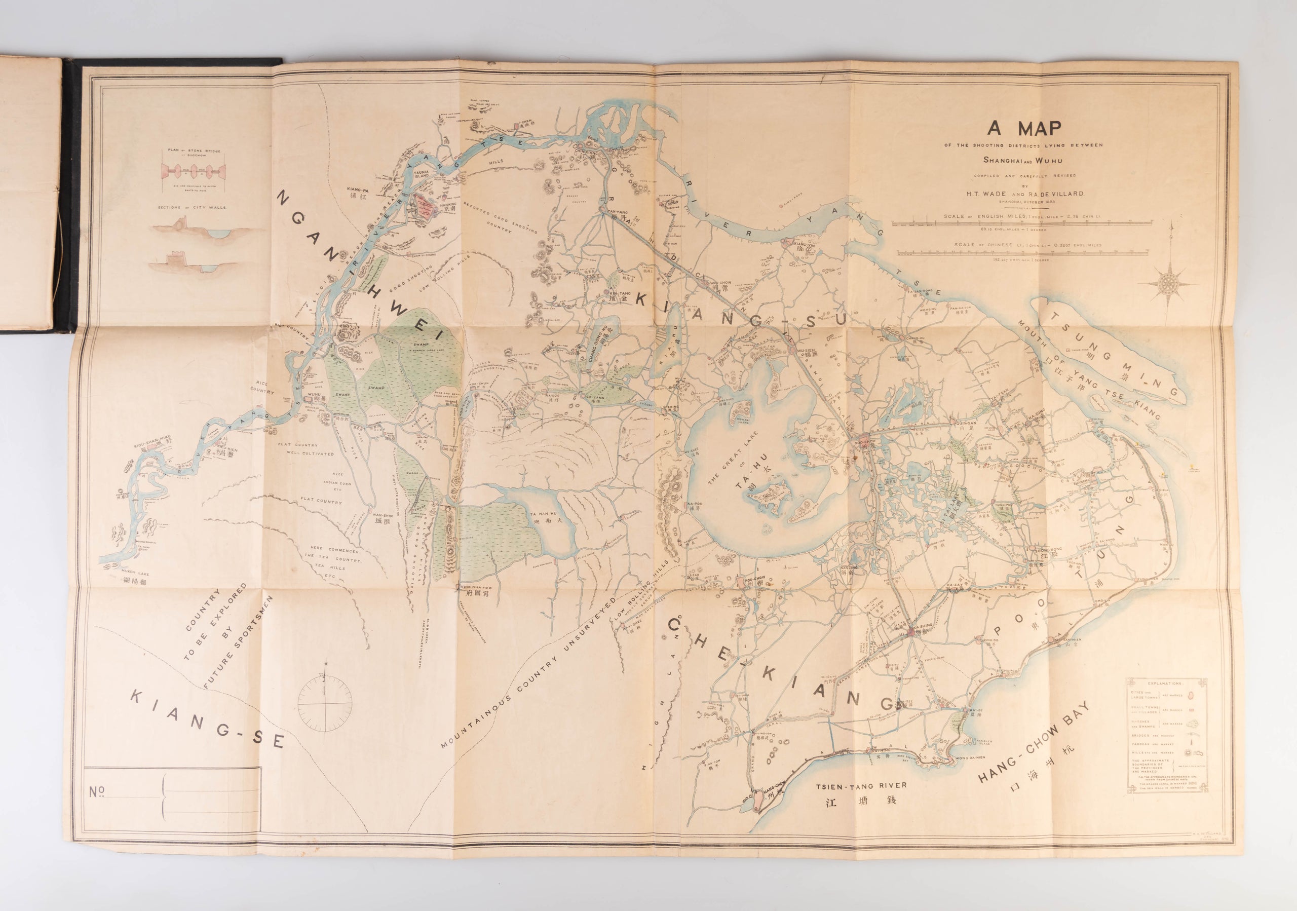 A Map of the Shooting Districts Lying Between Shanghai and Wuhu.