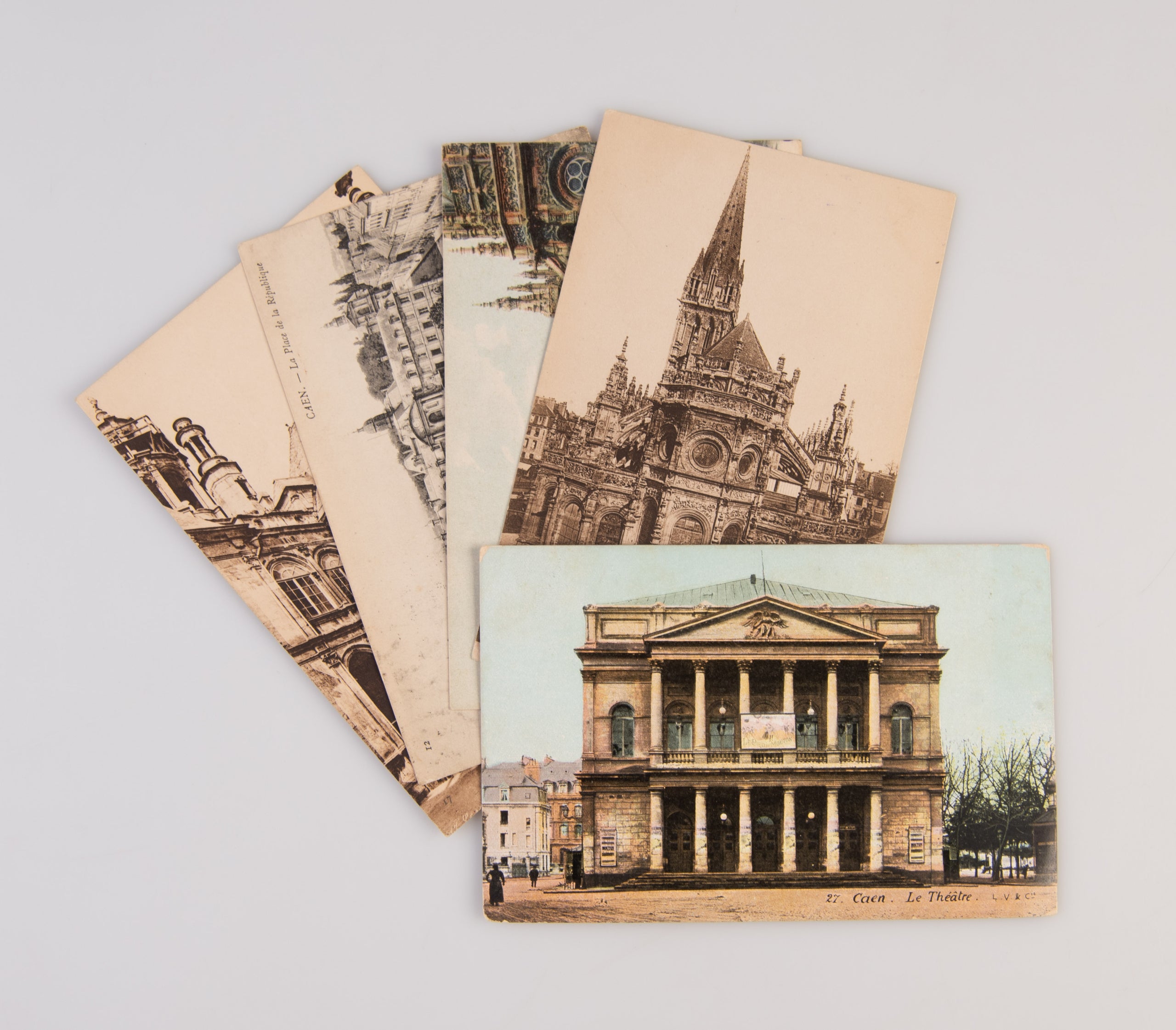 Five Autograph Postcards, comprising one letter, signed once (