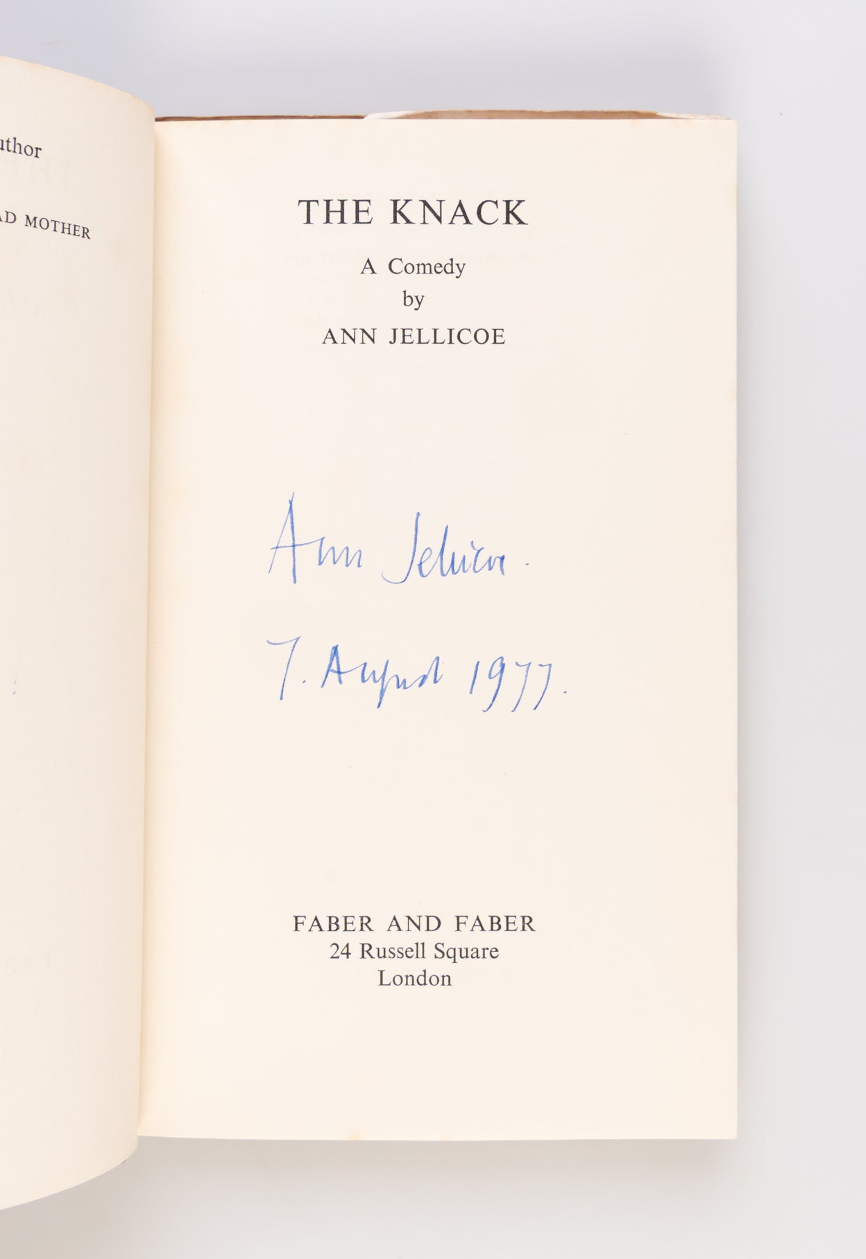 The Knack. A Comedy.