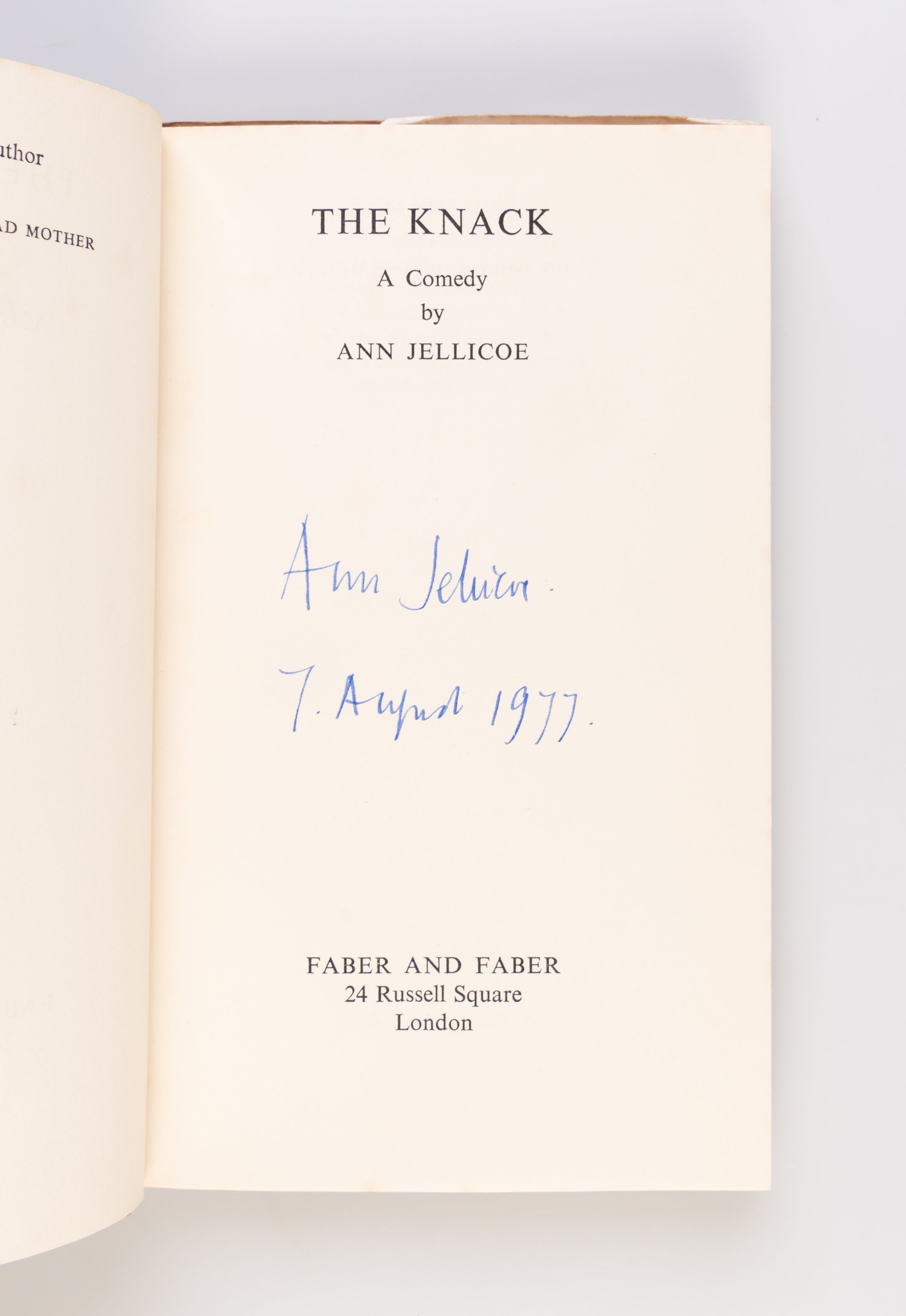 The Knack. A Comedy.