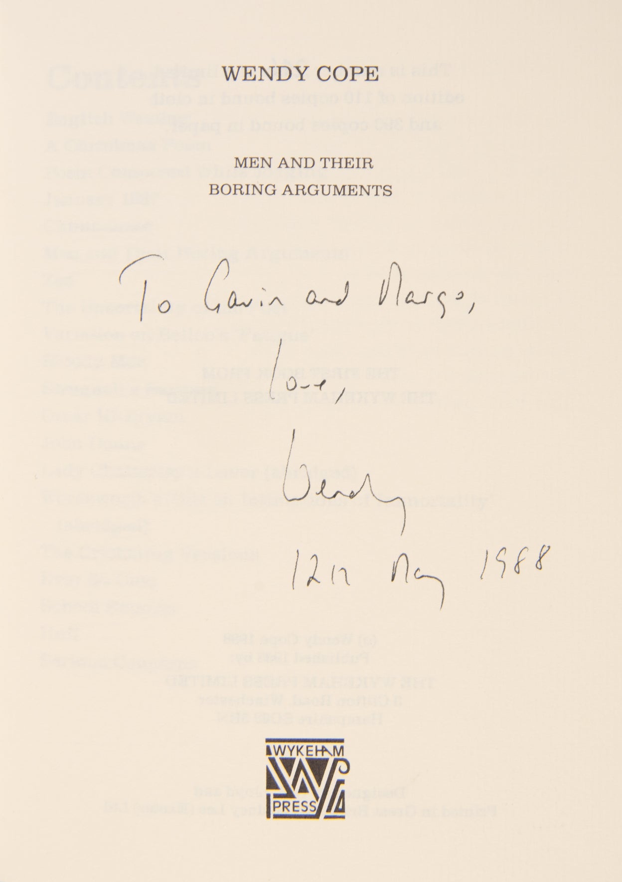 Men and Their Boring Arguments.