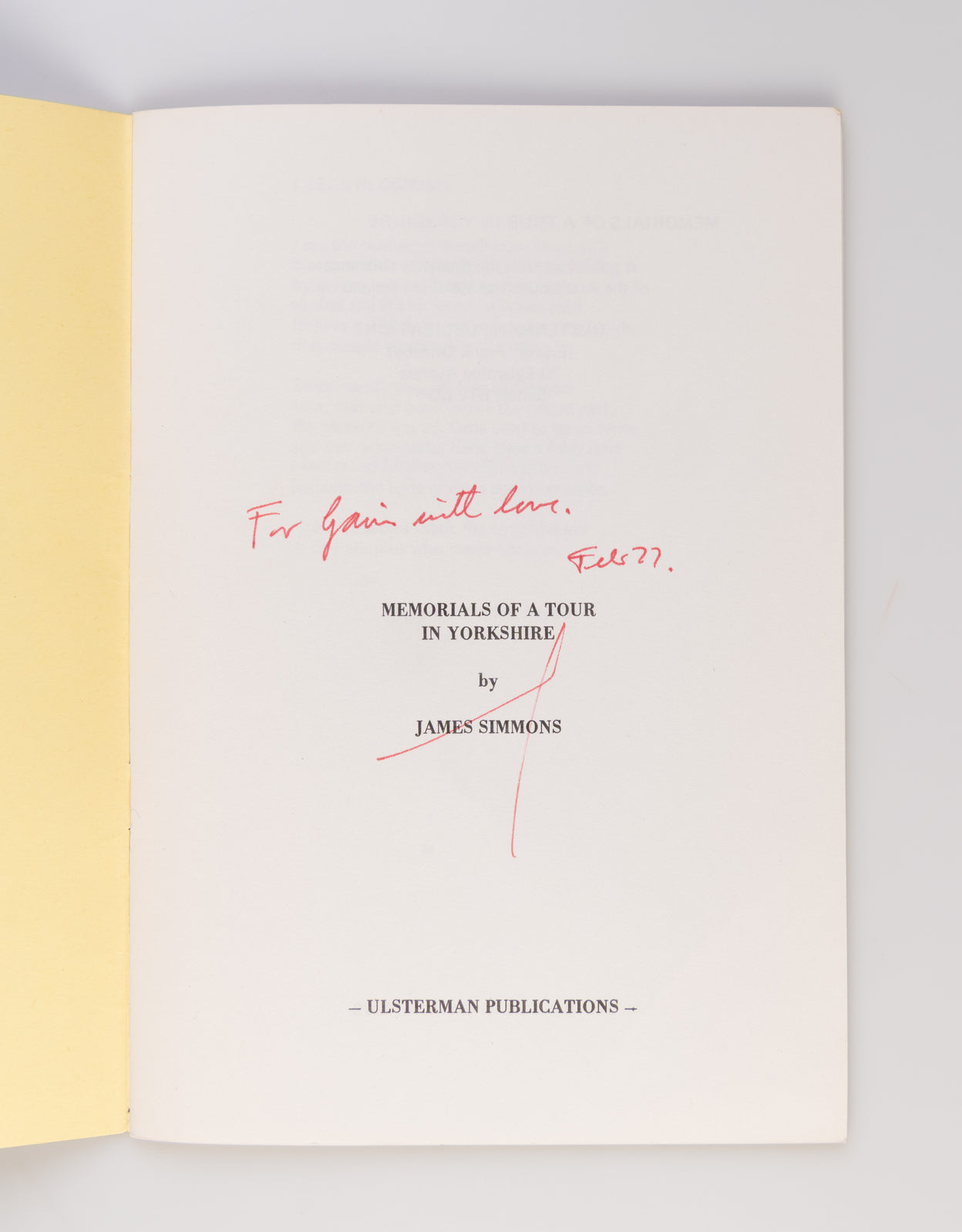 Memorials of a Tour in Yorkshire.