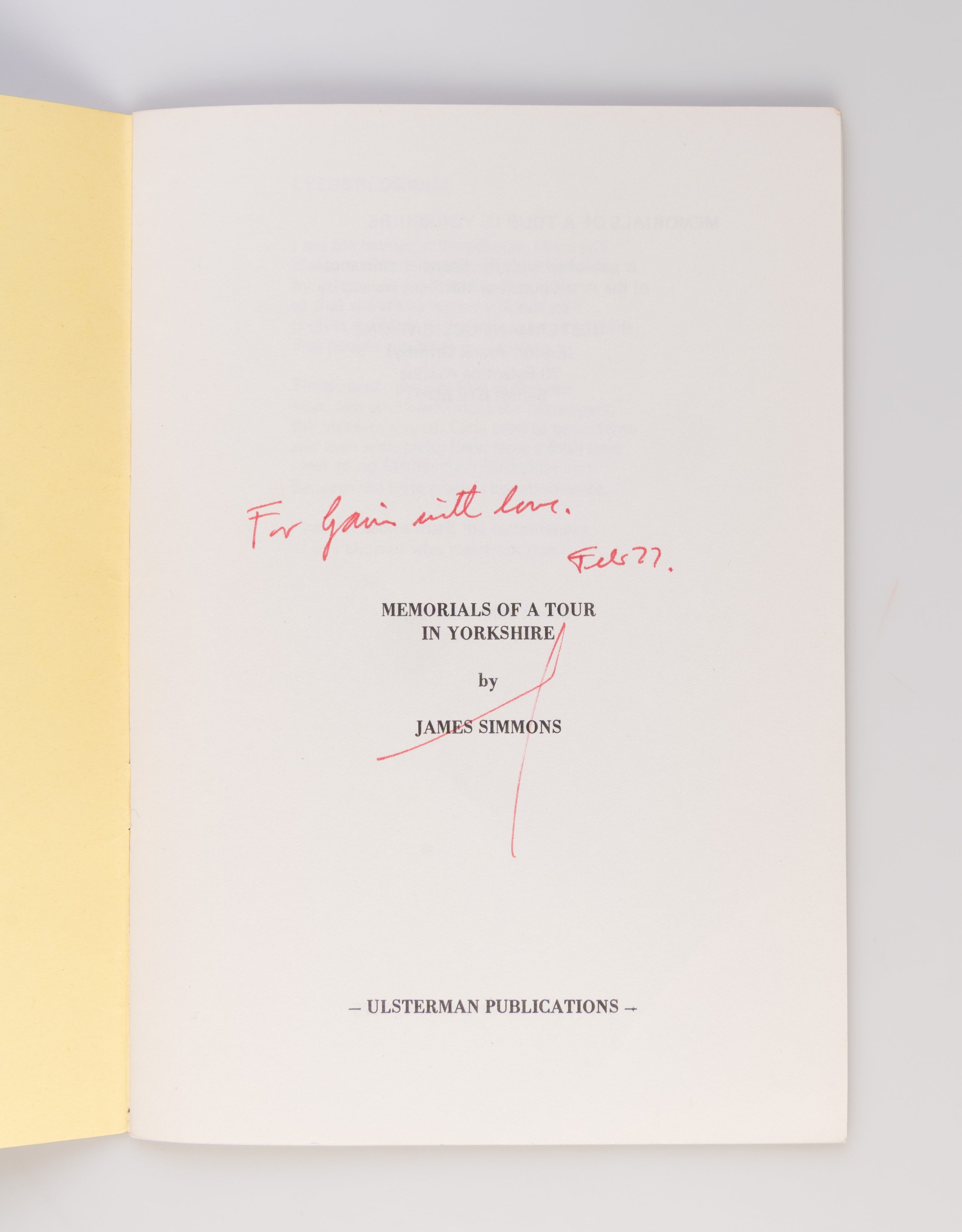 Memorials of a Tour in Yorkshire.