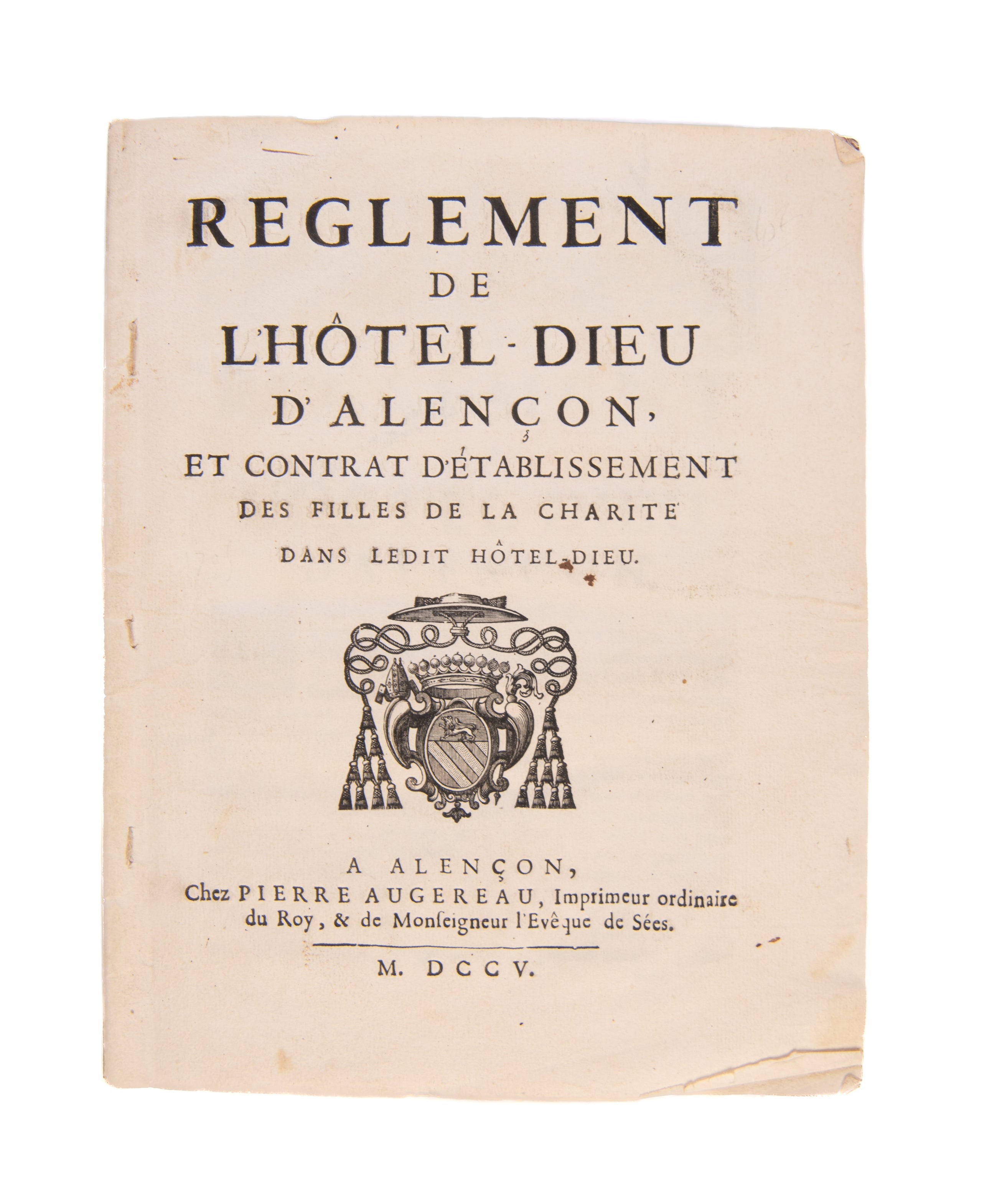 Reglement de l'Hôtel-Dieu d'Alençon