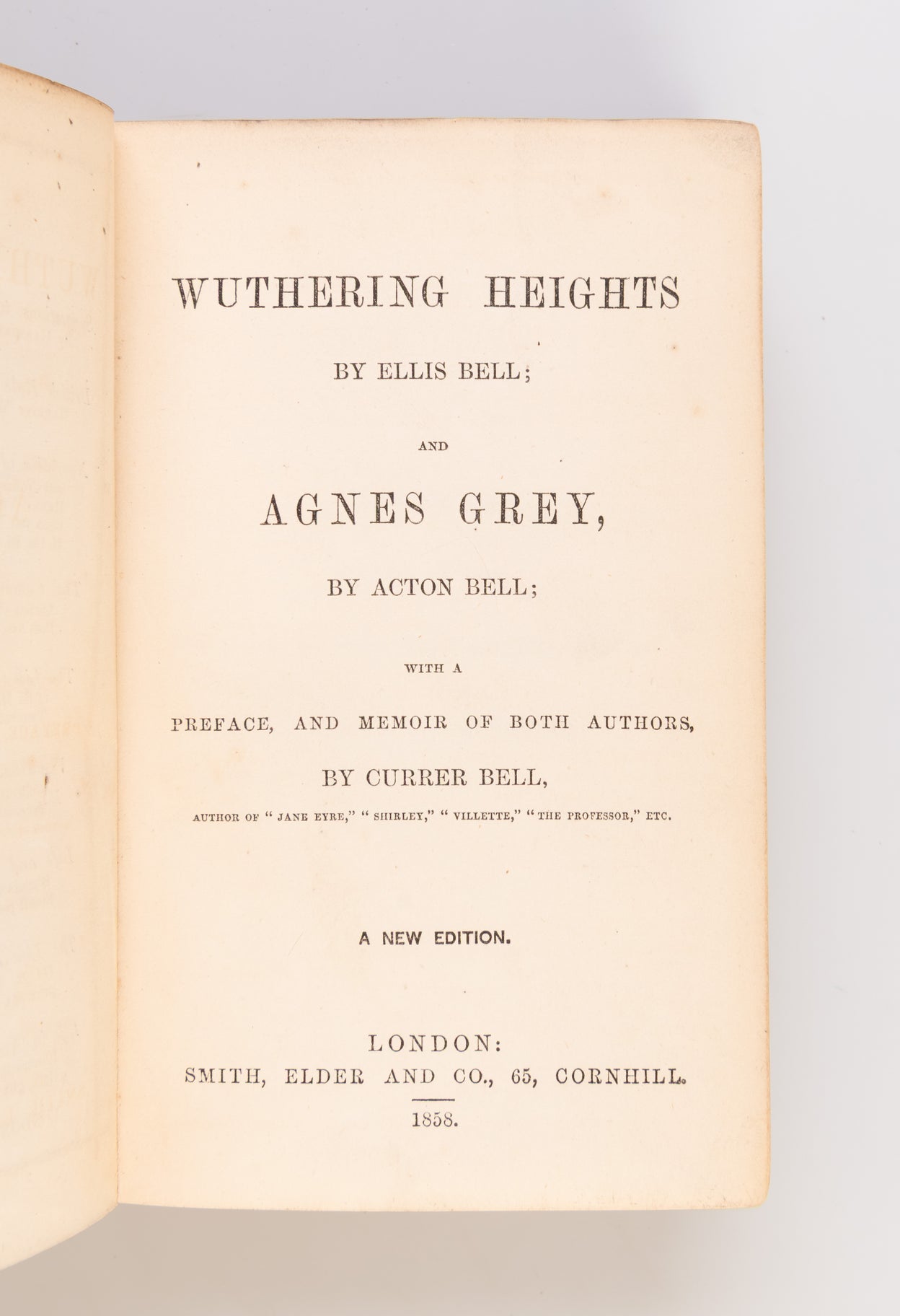 Wuthering Heights and Agnes Grey.