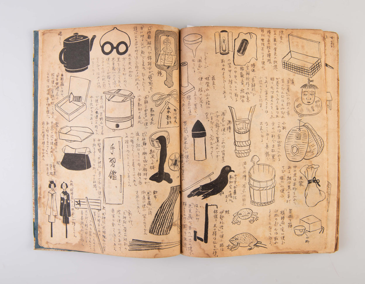 Manuscript for Bunraku ningyo zufu [Illustrated book of Bunraku Puppets].