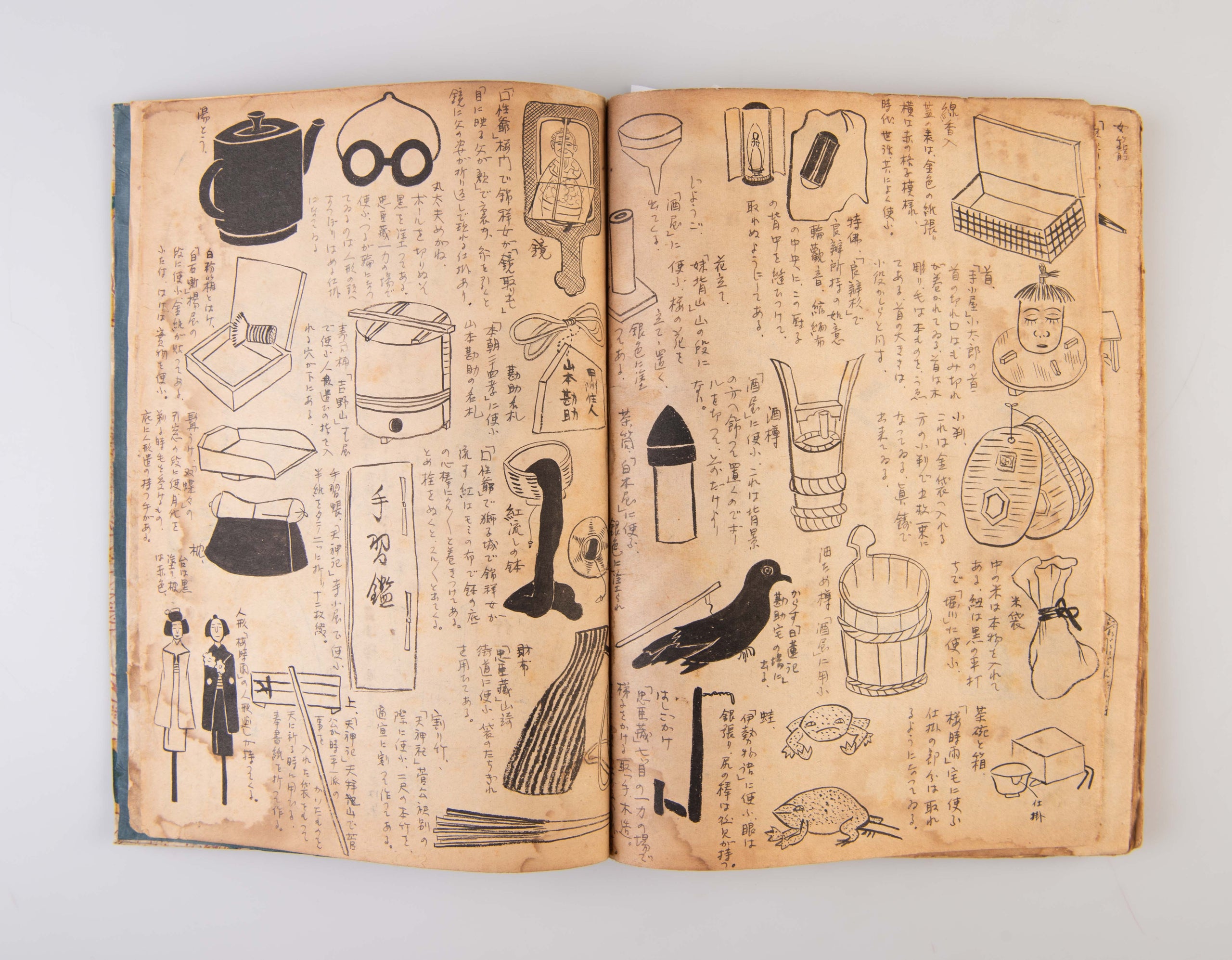 Manuscript for Bunraku ningyo zufu [Illustrated book of Bunraku Puppets].