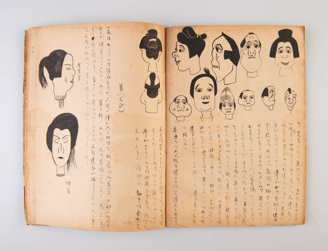 Manuscript for Bunraku ningyo zufu [Illustrated book of Bunraku Puppets].