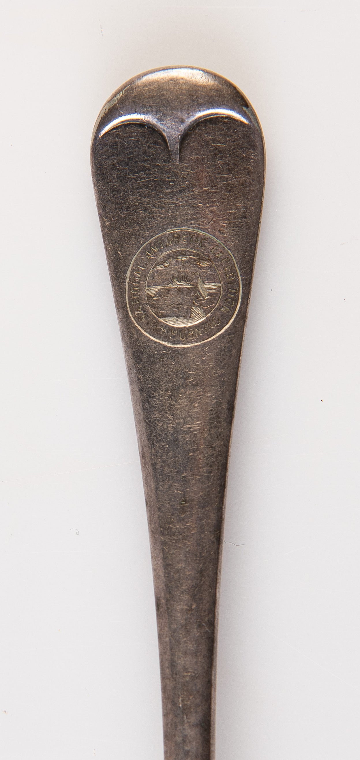 Engraved fork from relief ship SY Morning.