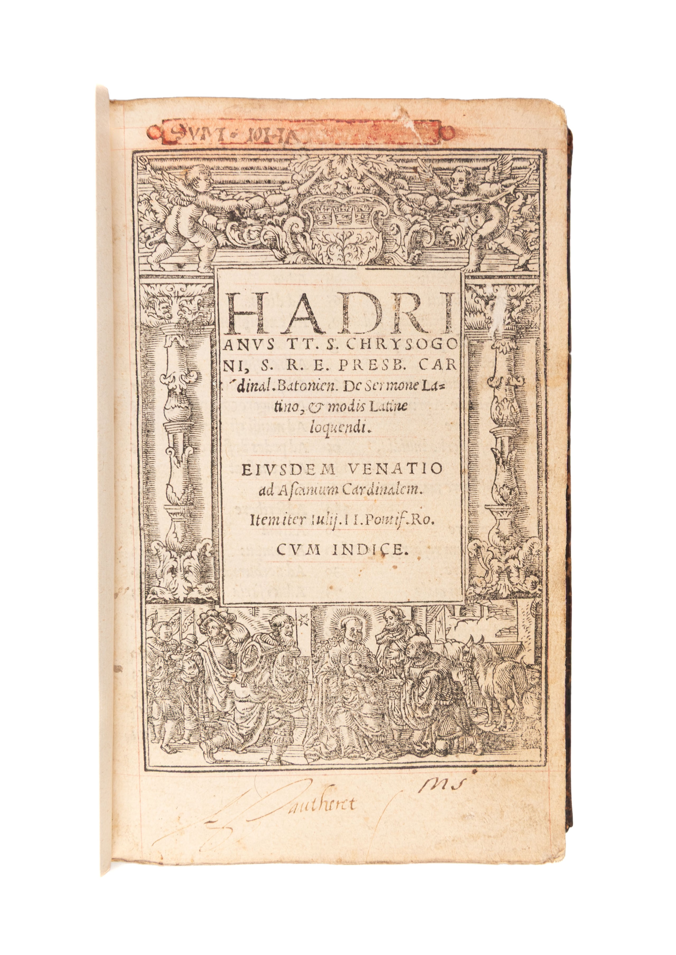 De sermone Latino, et modis Latine loquendi. Eiusdem venatio ad Ascanium cardinalem. Item iter julii. ii. Pontif. ro. Cum indice.
 
(Cologne: Hero Fuchs, October 1524)