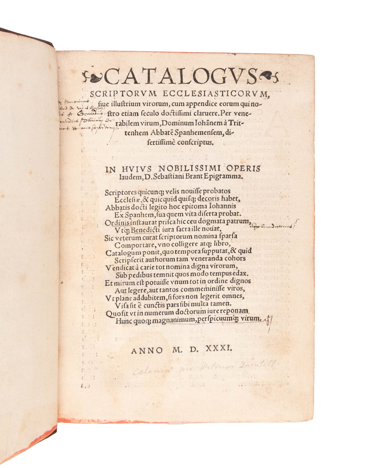 Catalogus scriptorum ecclesiasticorum.