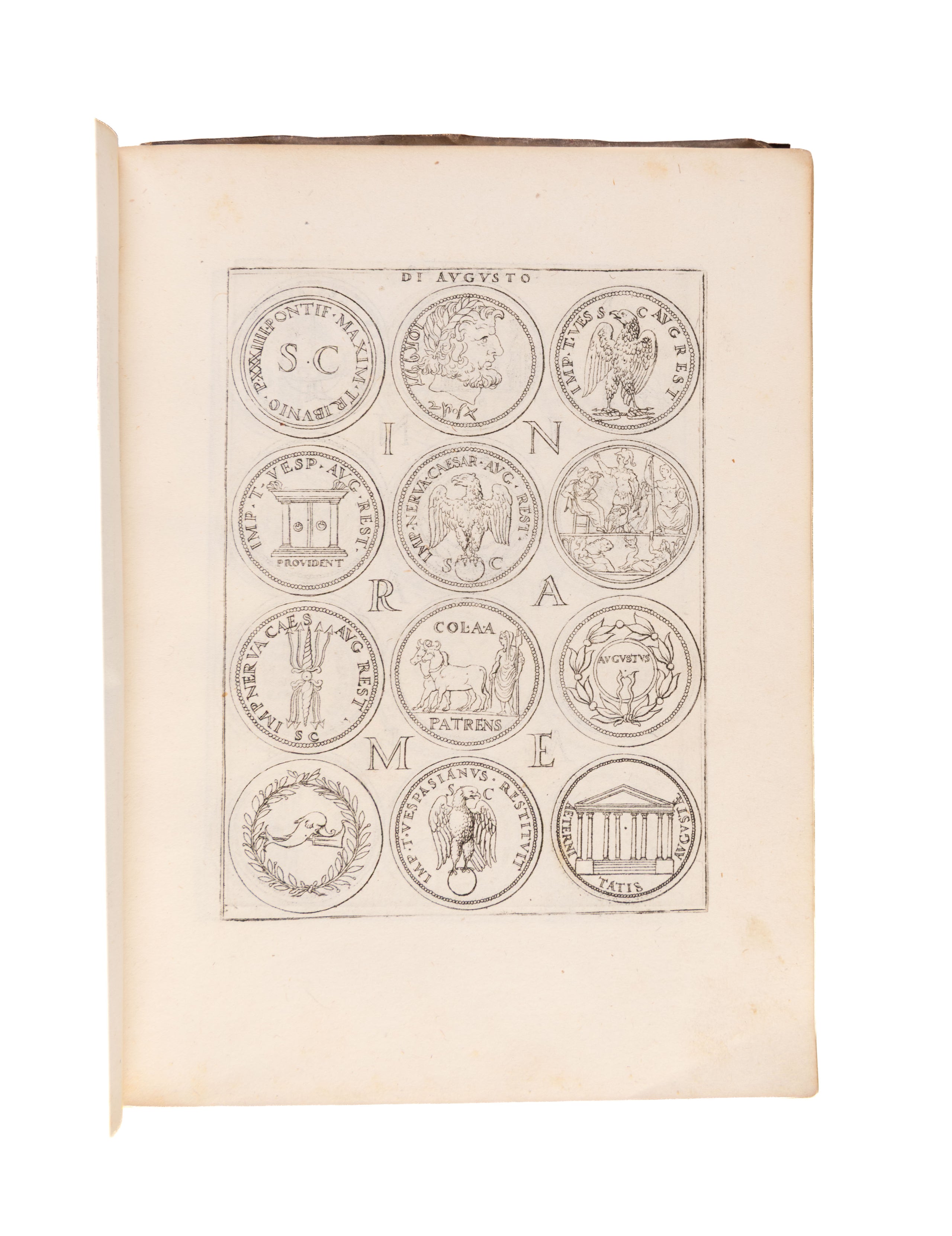 Le imagini con tutti i riversi trovati et le vite de gli imperatori tratte dalle medaglie et dalle historie de gli antichi. Libro primo [all published].   
[Venice], Enea Vico, 1548.