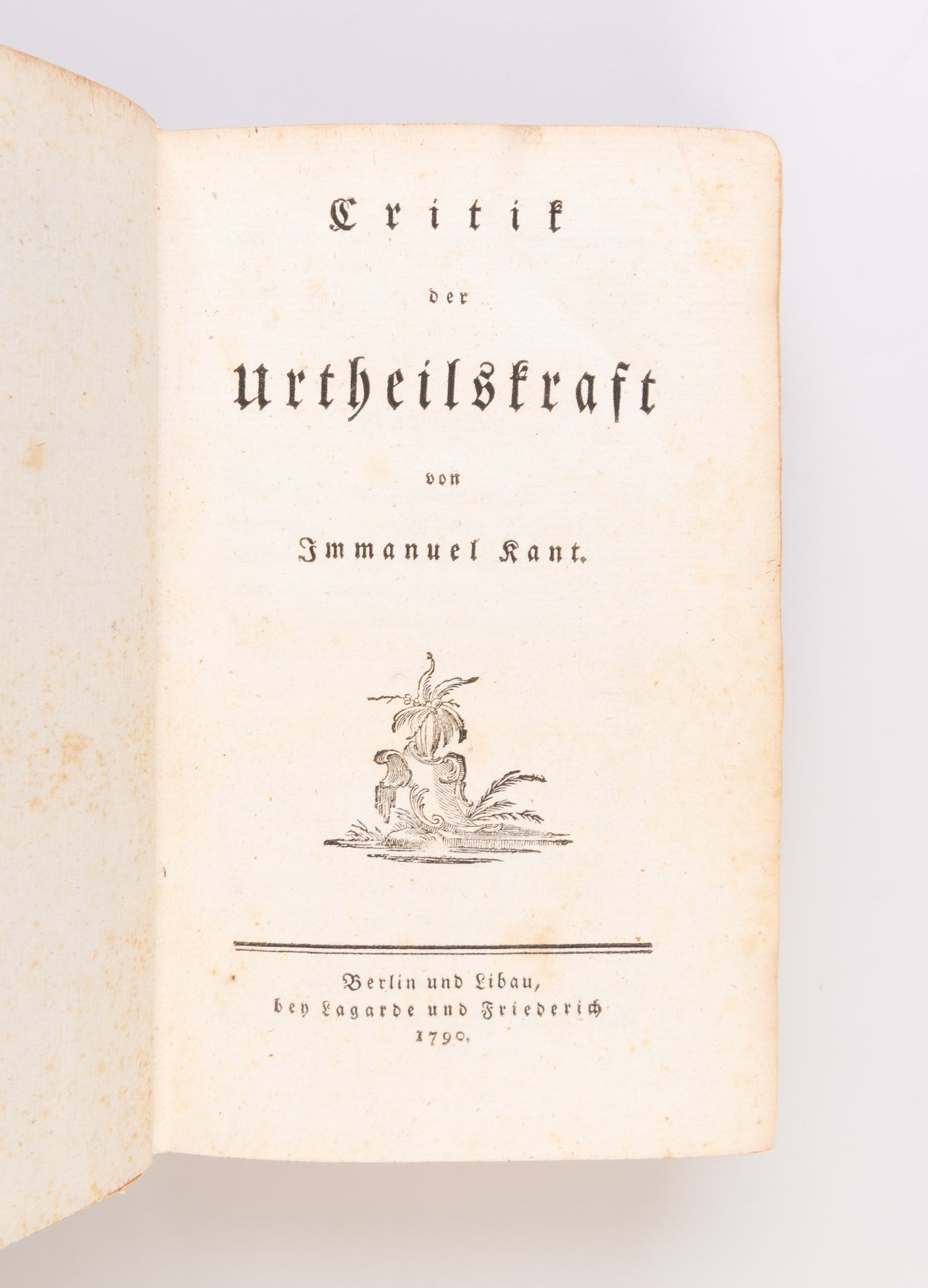 Critik der Urtheilskraft.