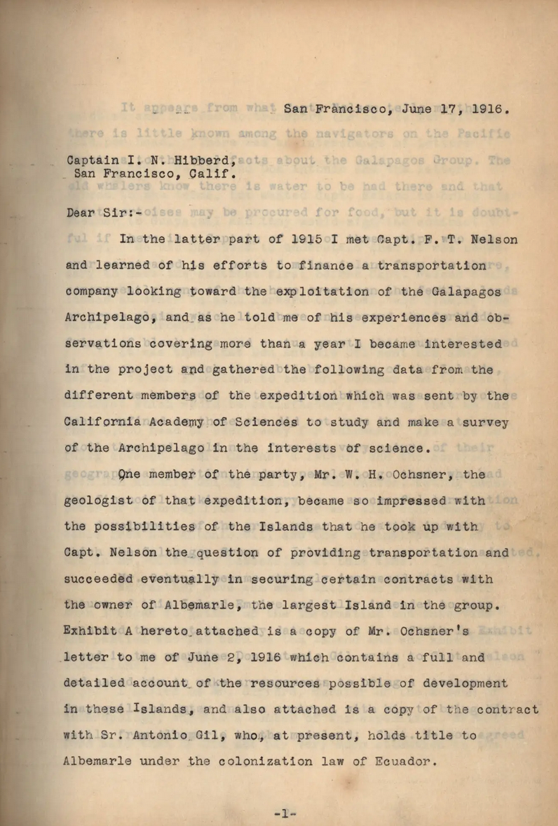 Some Economic Possibilities in the Galapagos Islands.
