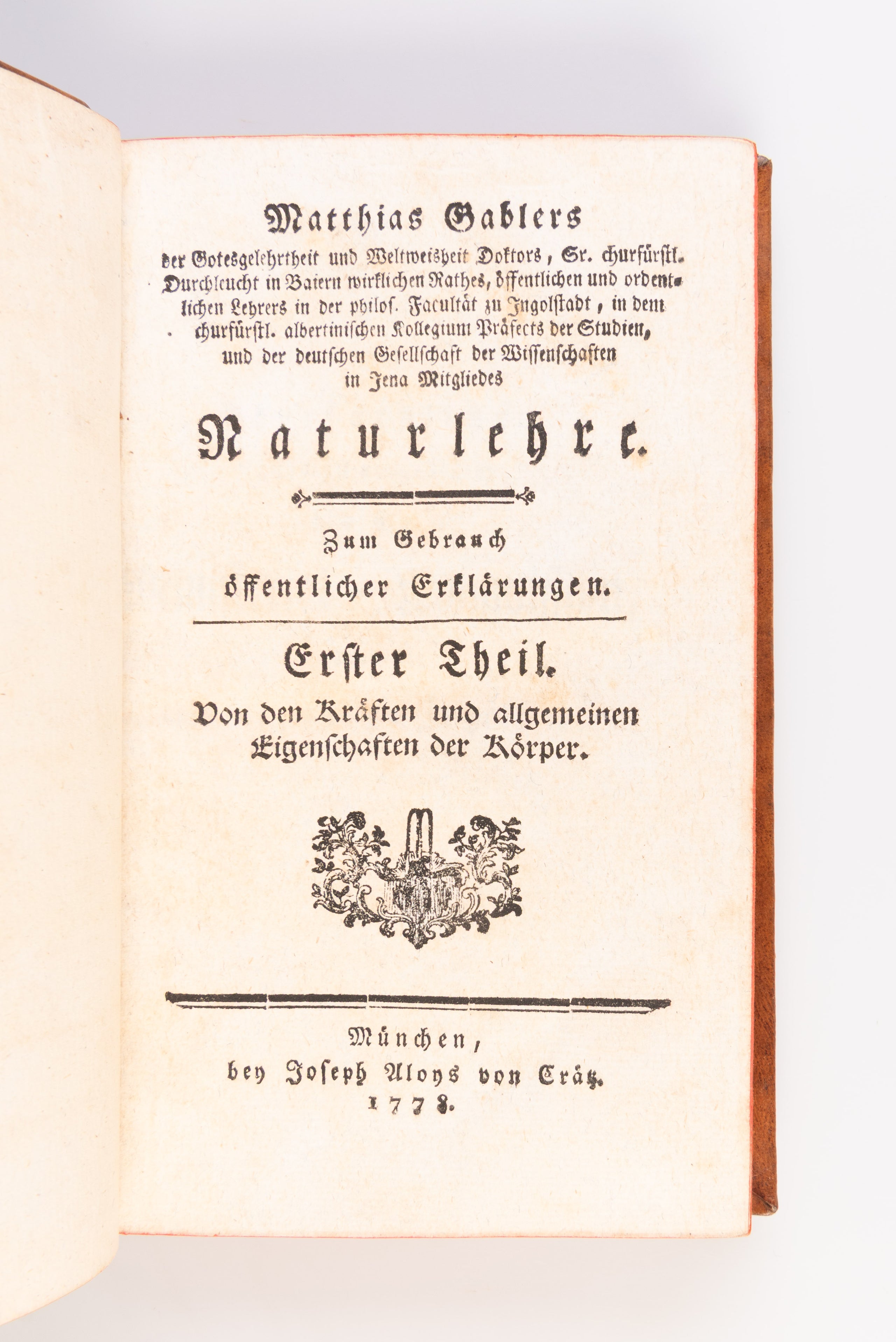 Naturlehre zum Gebrauche öffentlicher Erklärungen.