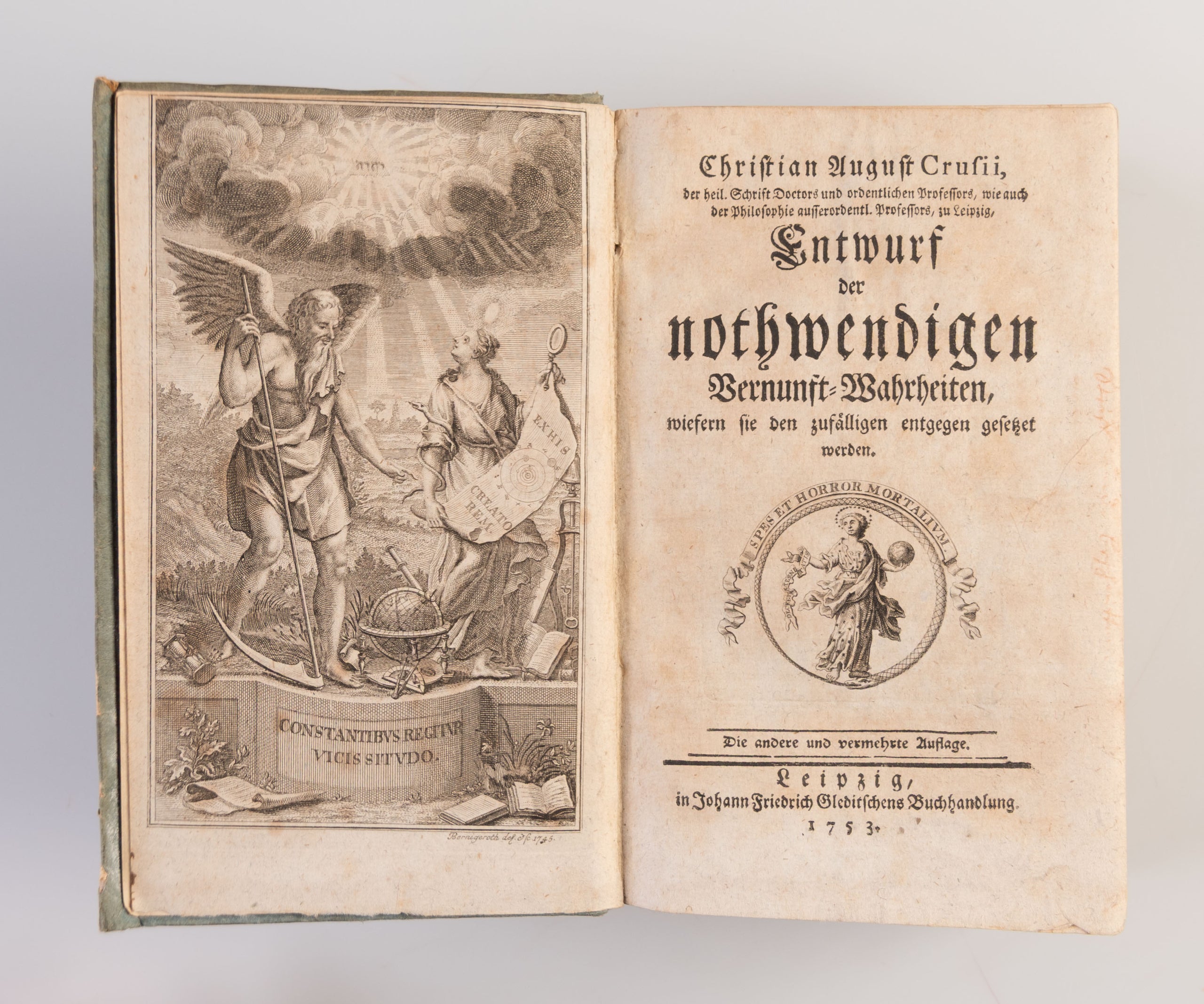 Entwurf der nothwendigen Vernunft-Warheiten, wiefern sie den zufälligen entgegen gesetzet werden. Die andere und vermehrte Auflage.