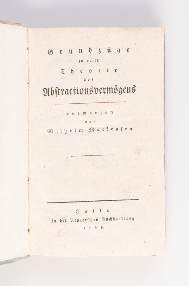 Grundzüge zu einer Theorie des Abstractionsvermögens.