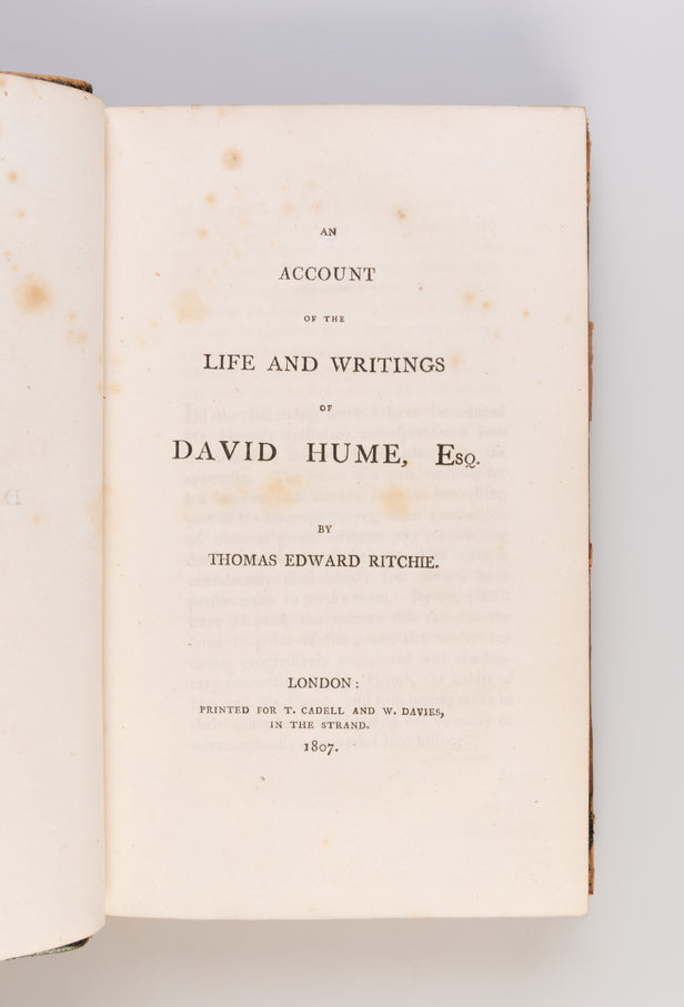 An Account of the Life and Writings of David Hume, Esq.