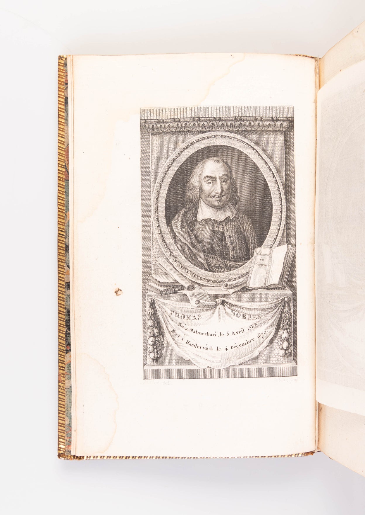 Oeuvres philosophiques et politiques de Thomas Hobbes. Tome premier, contenant les Elémens du citoyen, traduits en François, par un de ses amis. Tome second, contenant le Corps Politique & la Nature humaine.