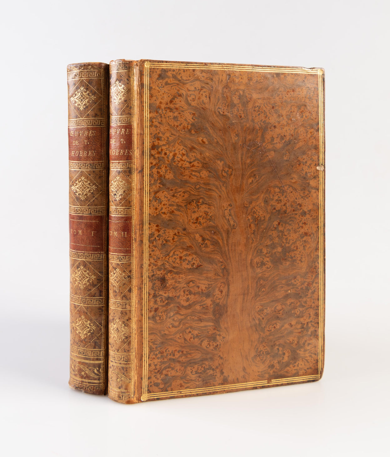 Oeuvres philosophiques et politiques de Thomas Hobbes. Tome premier, contenant les Elémens du citoyen, traduits en François, par un de ses amis. Tome second, contenant le Corps Politique & la Nature humaine.