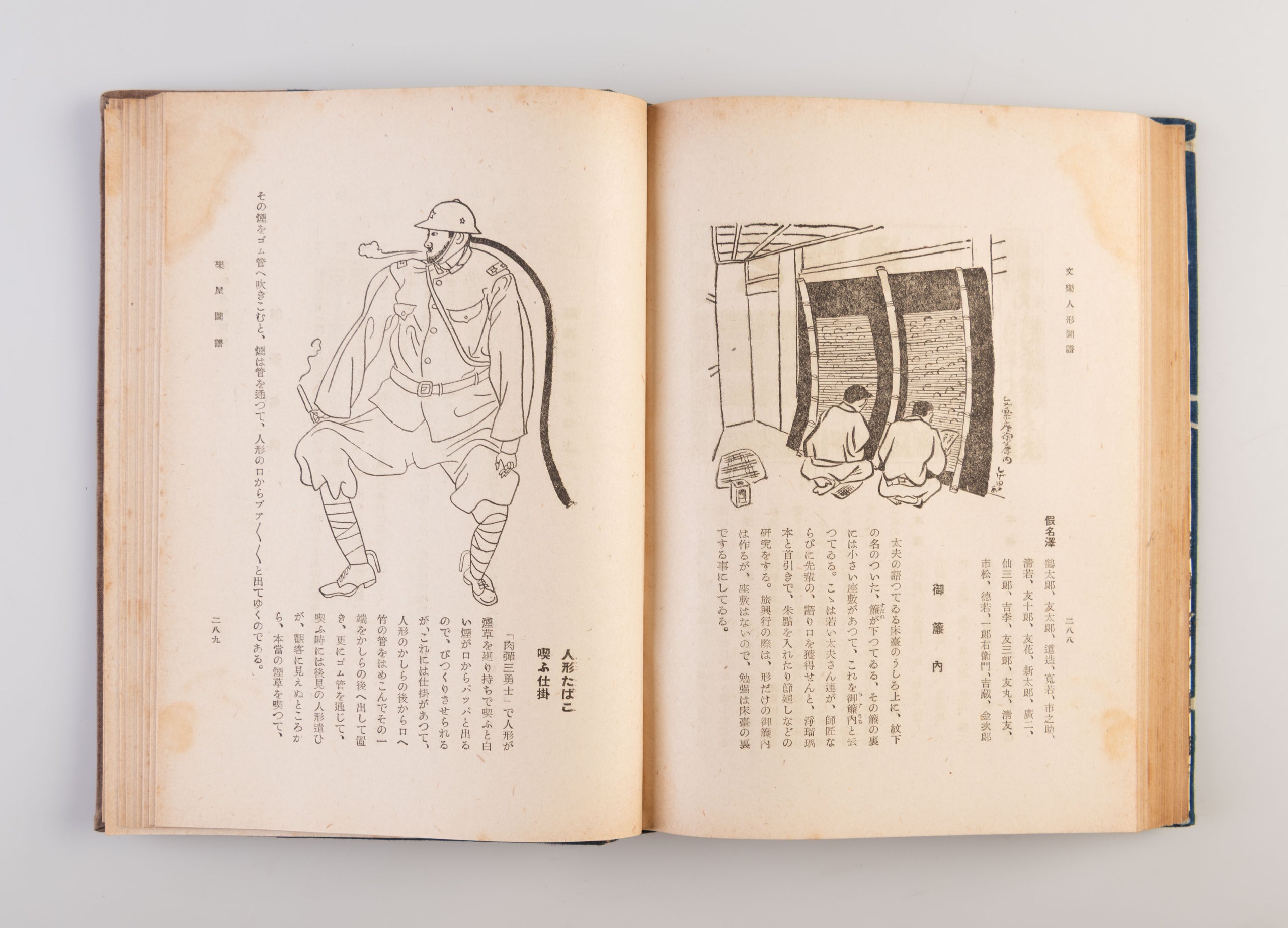 Bunraku ningyo zufu [Illustrated book of Bunraku Puppets].