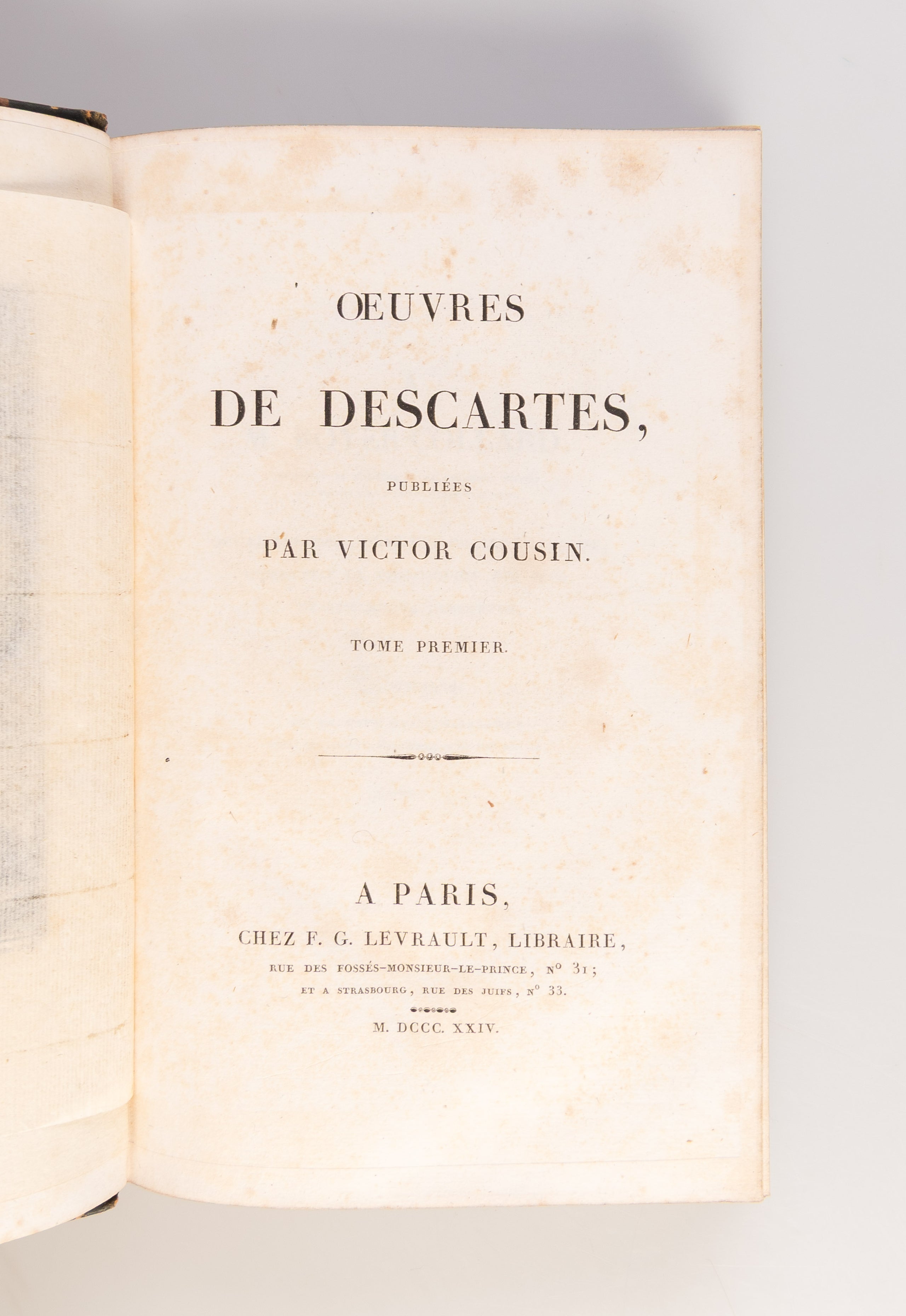 Oeuvres de Descartes, publiées par Victor Cousin.