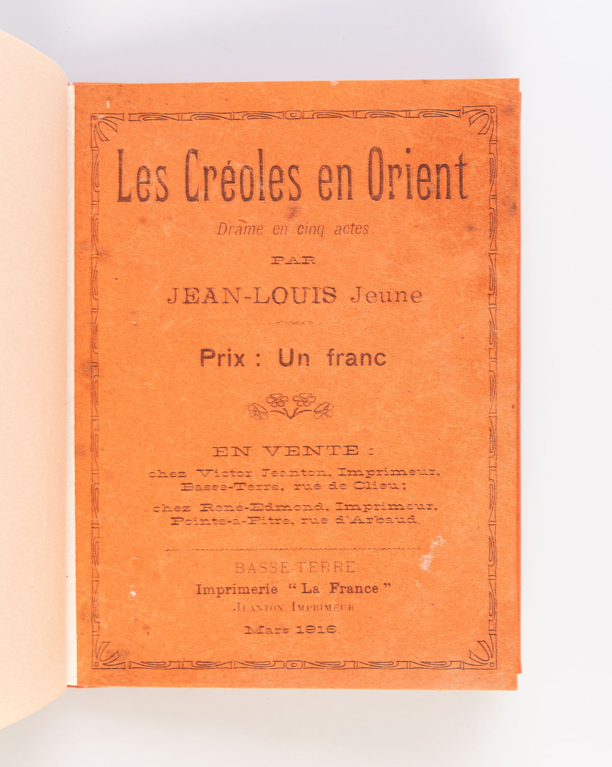 Les Créoles en Orient. Drame en cinq actes.