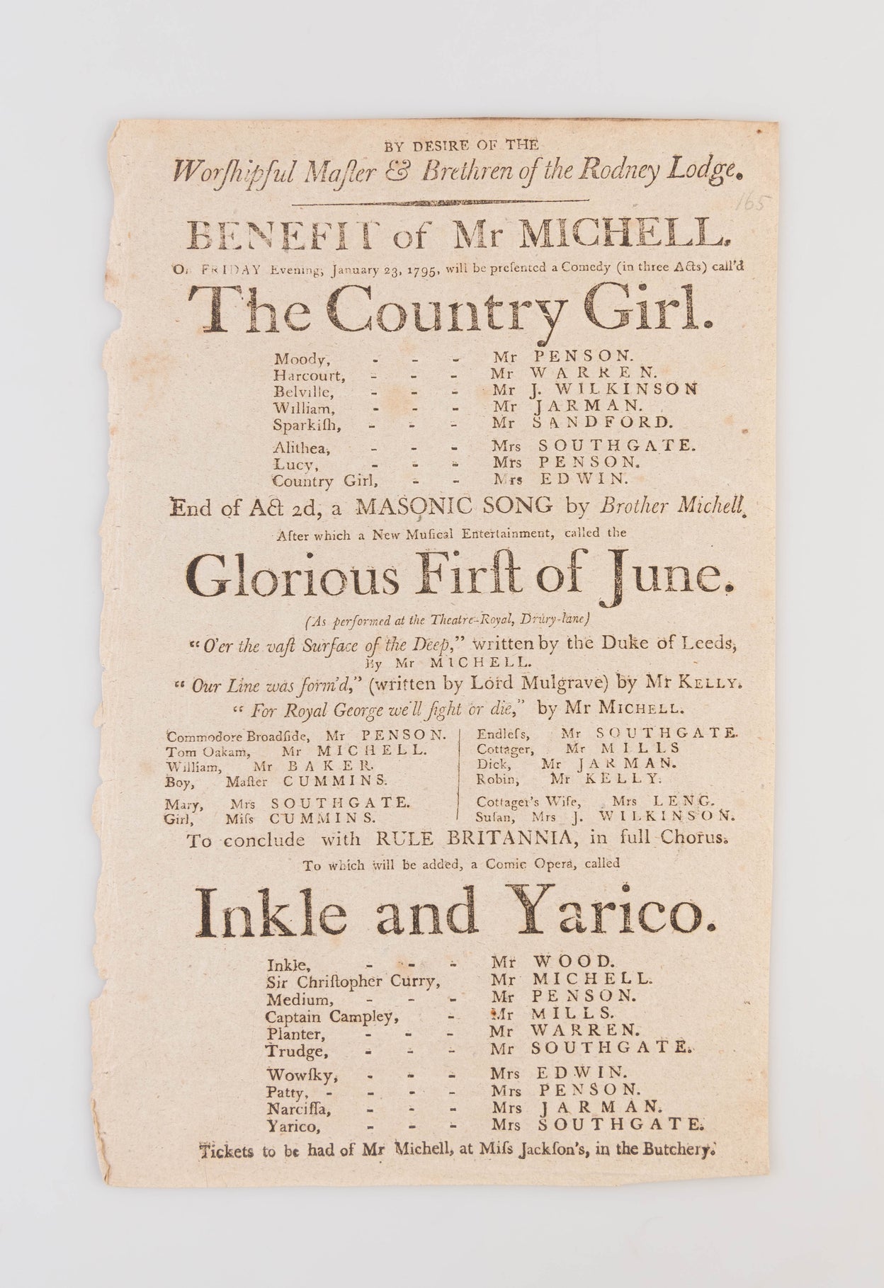 A collection of 18 18th-century theatrical playbills for various performances at the Theatre Royal, Hull.
