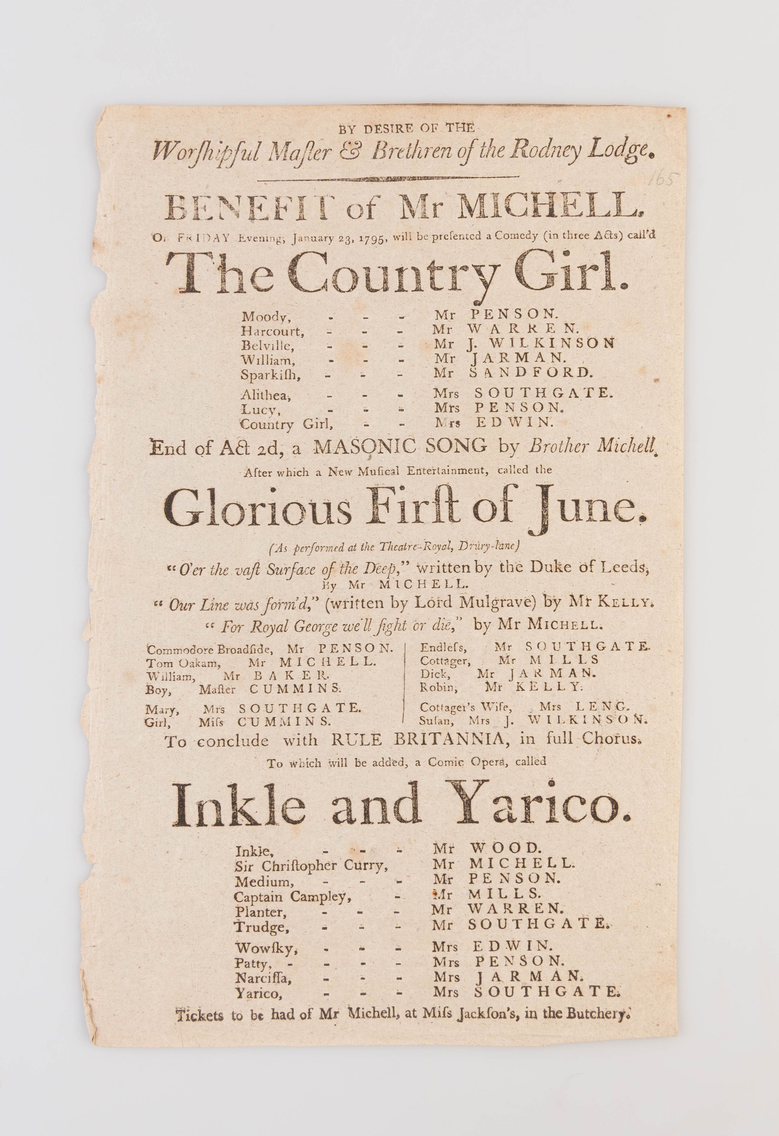 A collection of 18 18th-century theatrical playbills for various performances at the Theatre Royal, Hull.