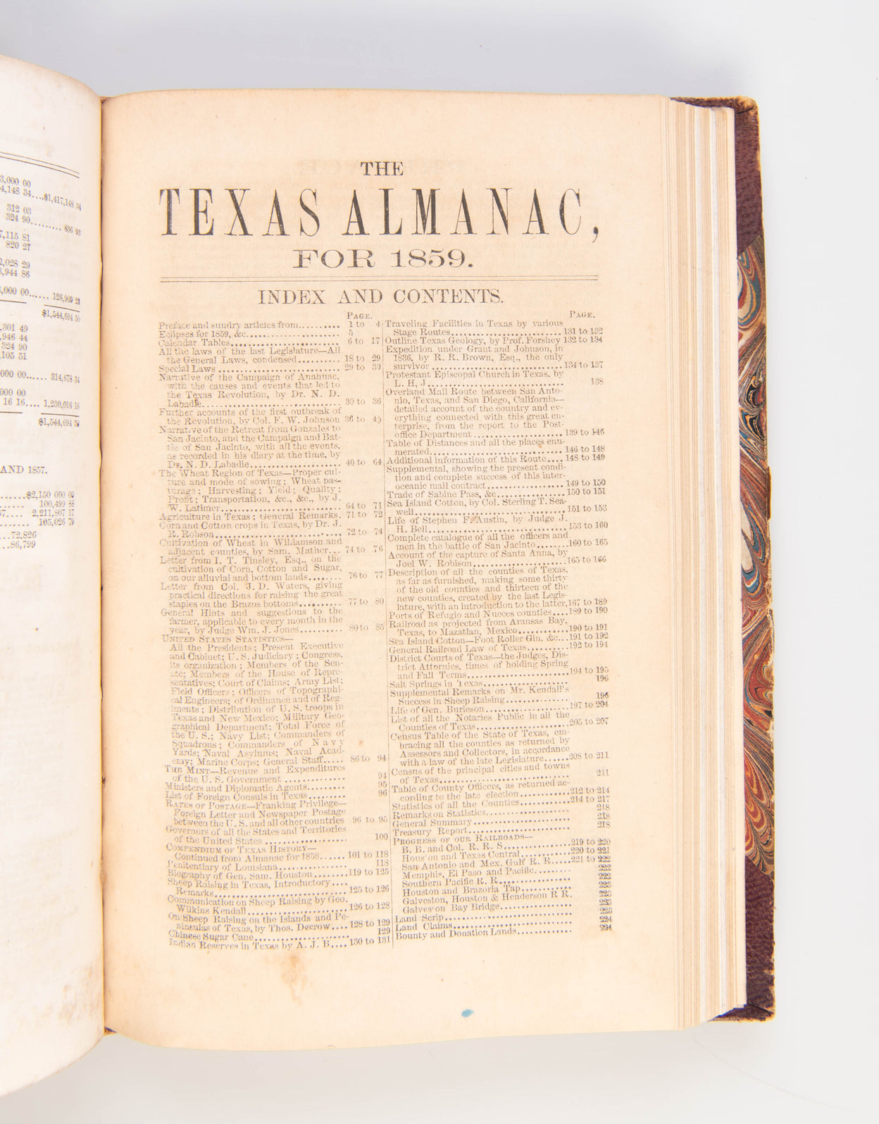 [The Texas Almanac for 1857, 1858, and 1859.]