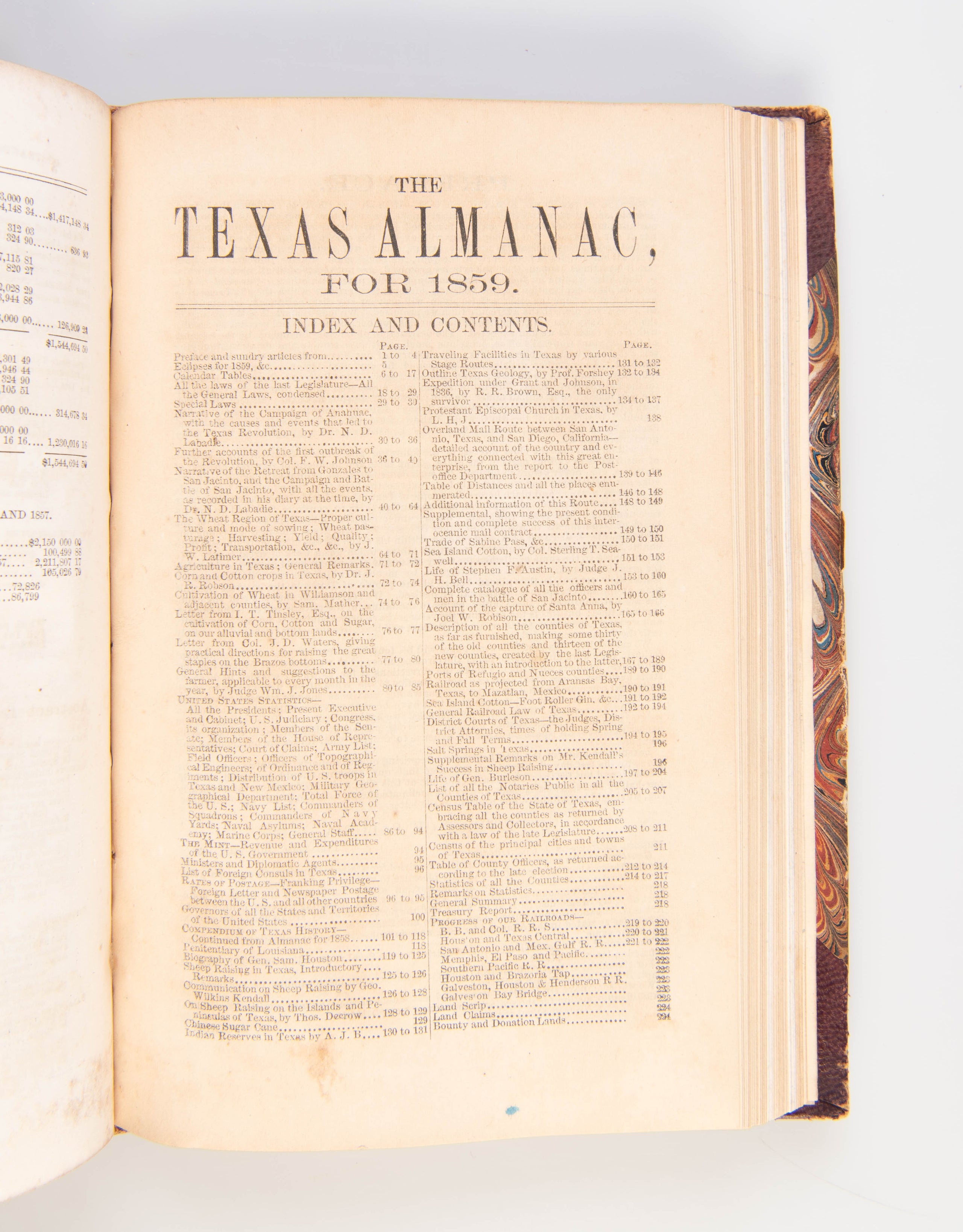 [The Texas Almanac for 1857, 1858, and 1859.]