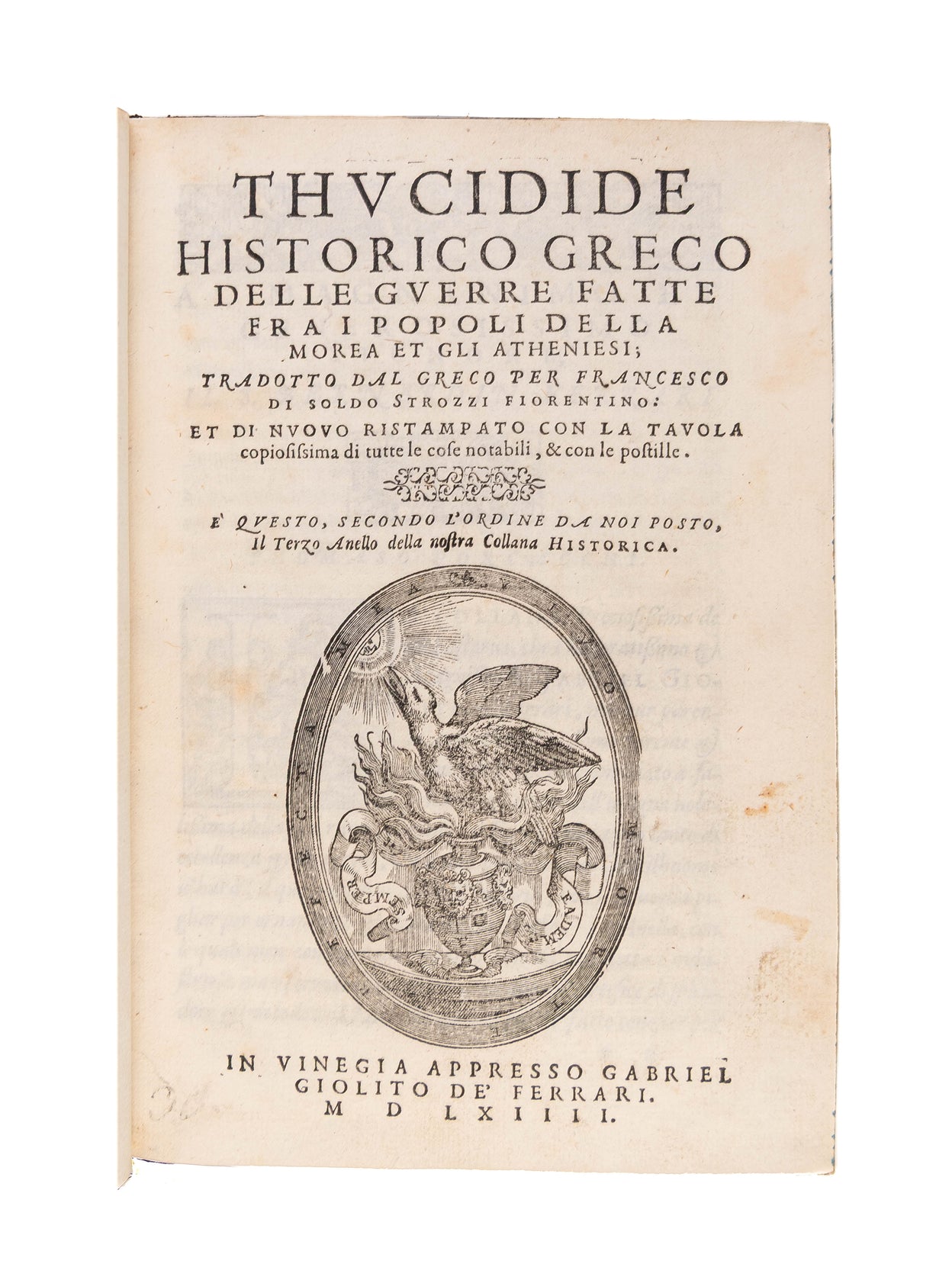 Thucidide historico greco delle guerre fatte fra i popoli della morea et gli atheniesi