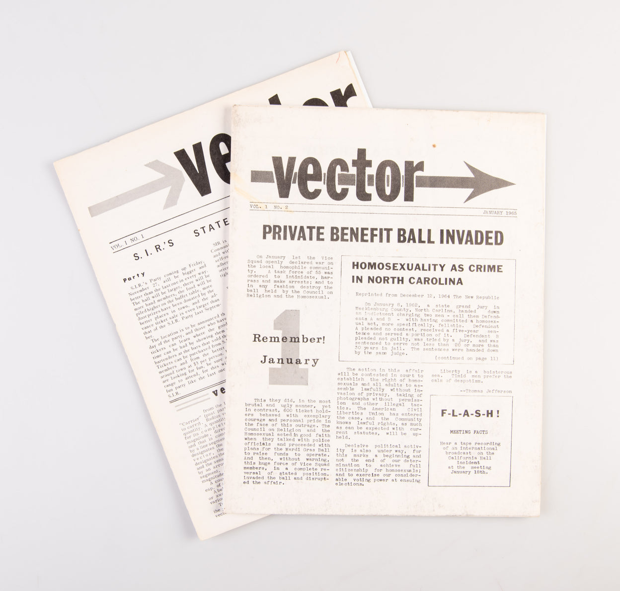 Vector. Vol. 1. No. 1 [and] Vol. 1. No. 2.
