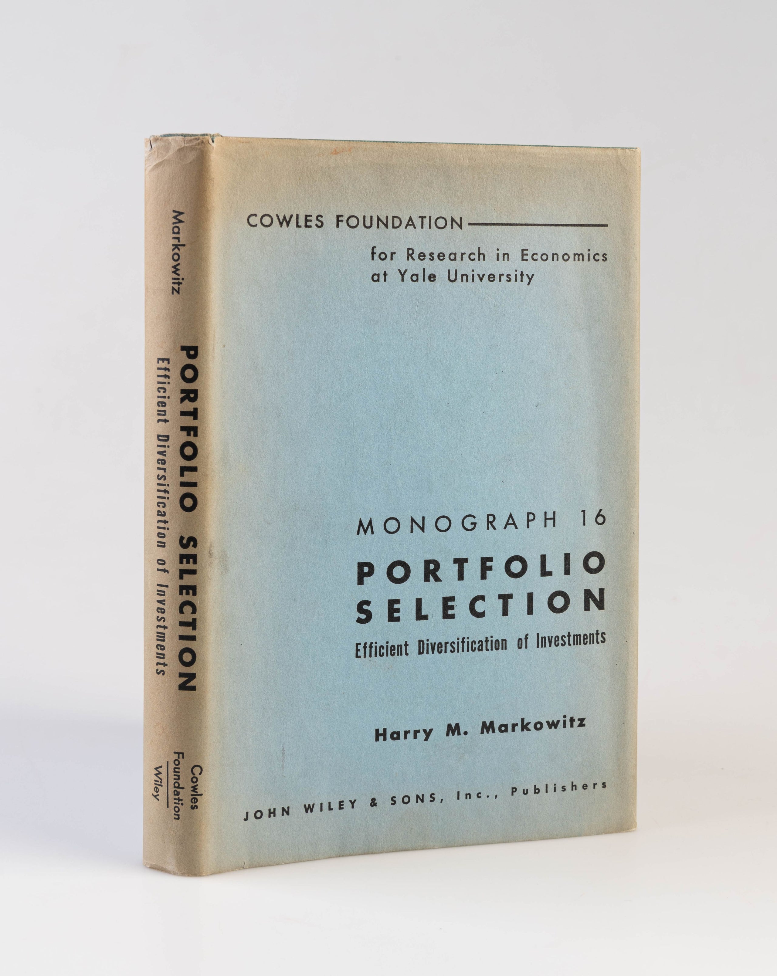 Portfolio Selection: Efficient Diversification of Investments.