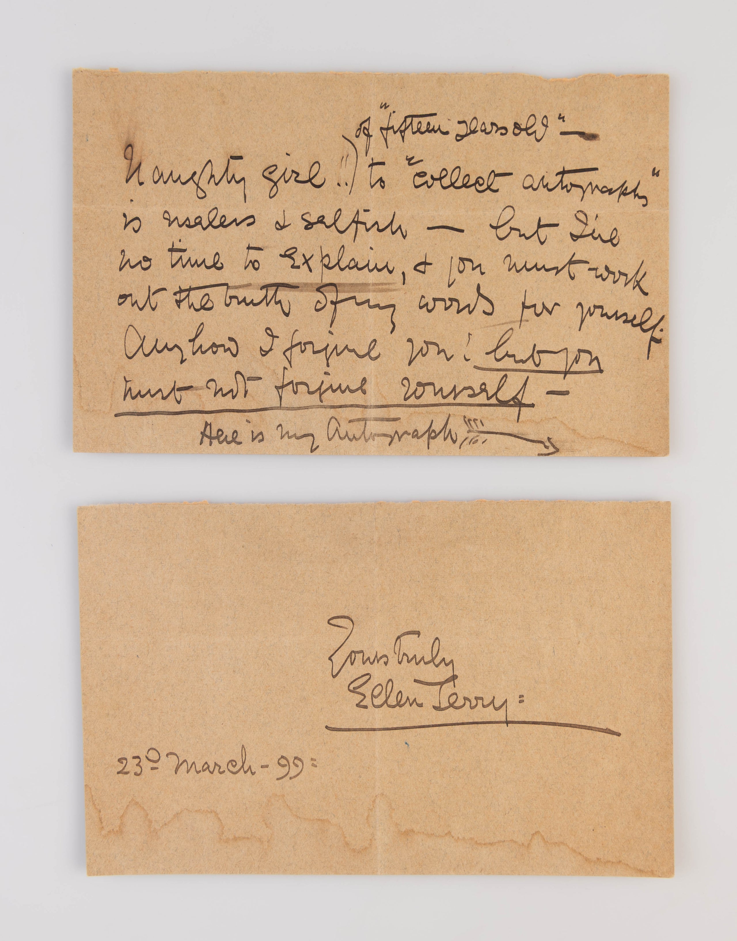 Autograph Note Signed (