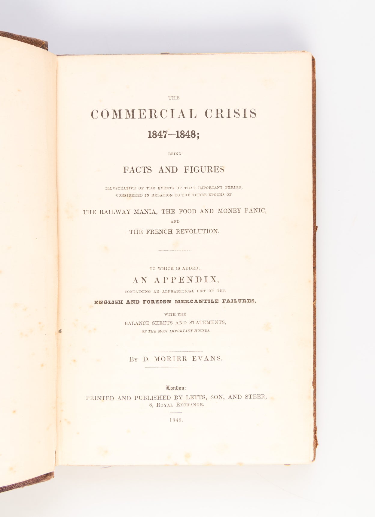 The Commercial Crisis 1847-1848;