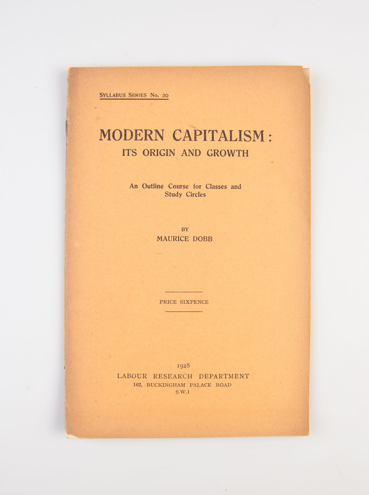 Modern Capitalism: Its Origin and Growth