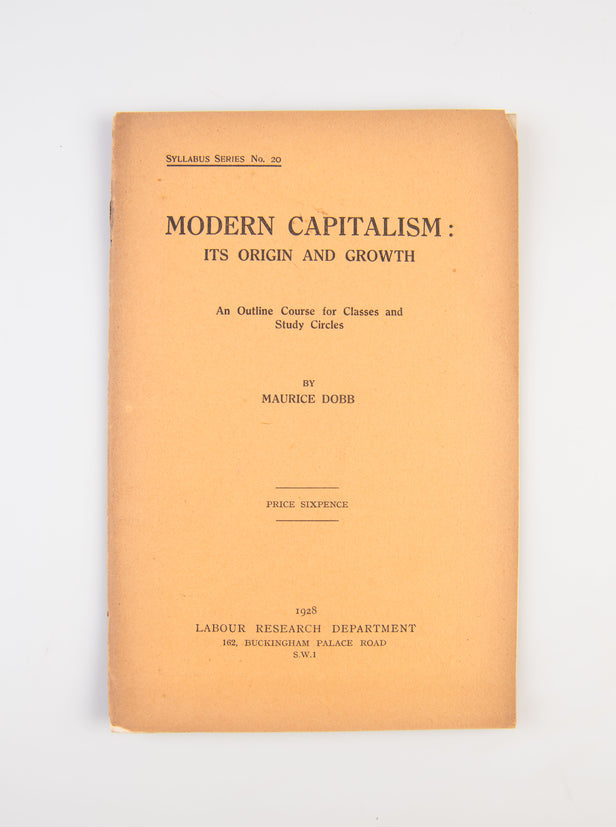 Modern Capitalism: Its Origin and Growth